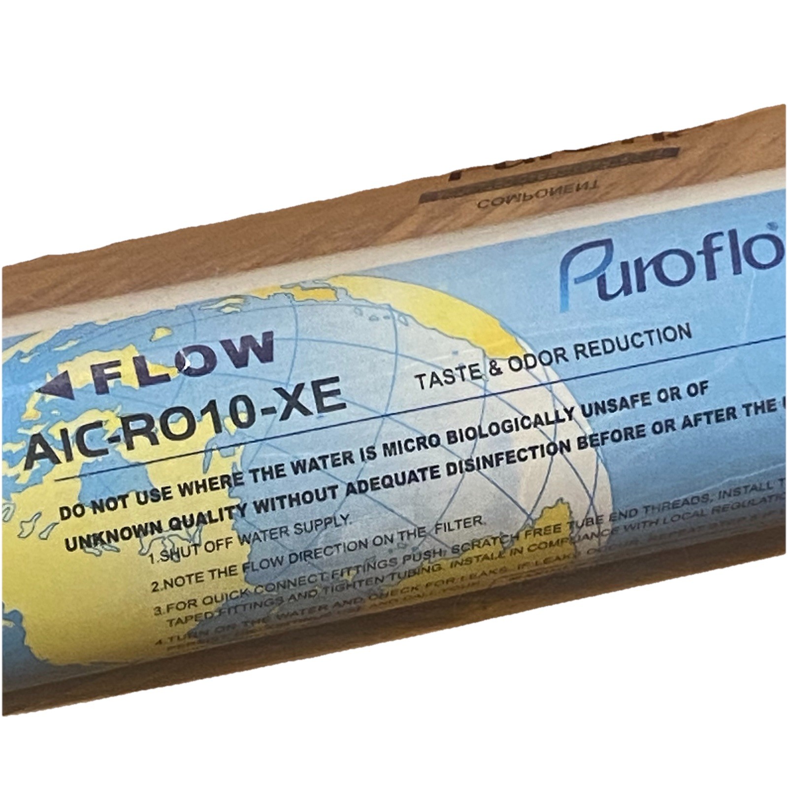 Puroflo AIC-RO10-XE 2″ x 10″ In-Line GAC Filter – 1/4″ FPT, NSF Certified