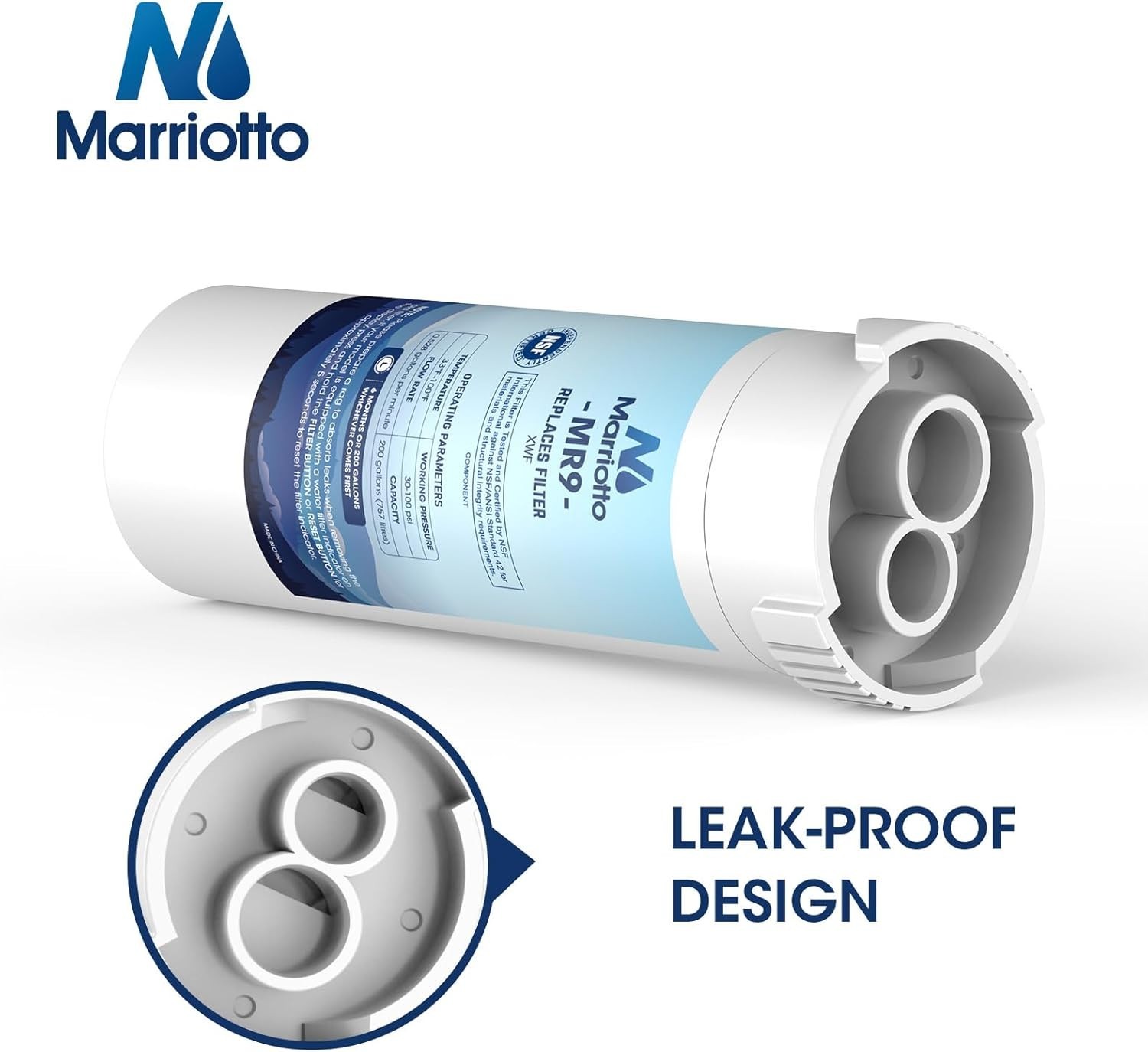 2-Pack XWF Water Filters Compatible with GE French-Door Models – Lead & BPA Free