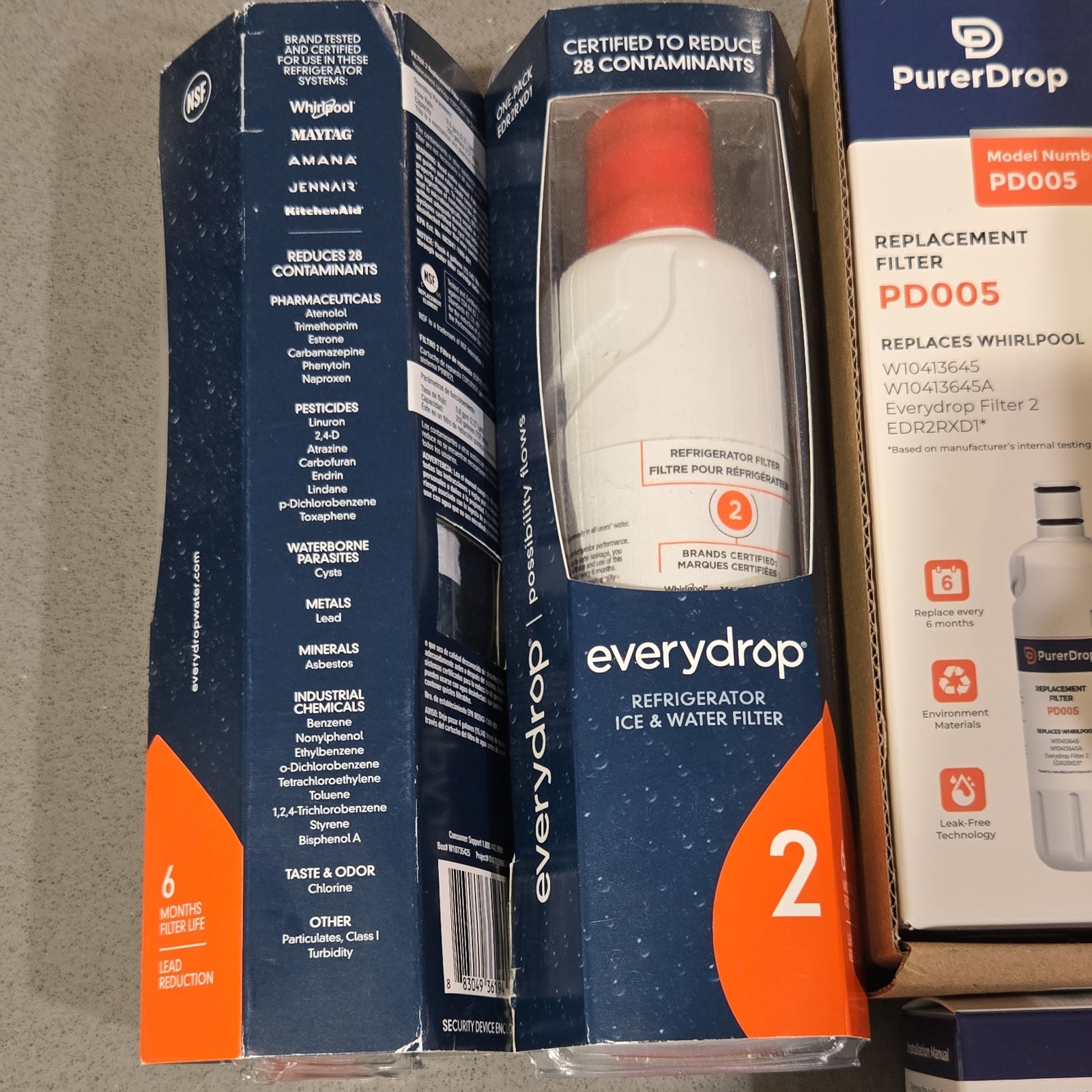 EveryDrop #2 Ice & Water Refrigerator Filter ΕDR2RXD1 + freebies