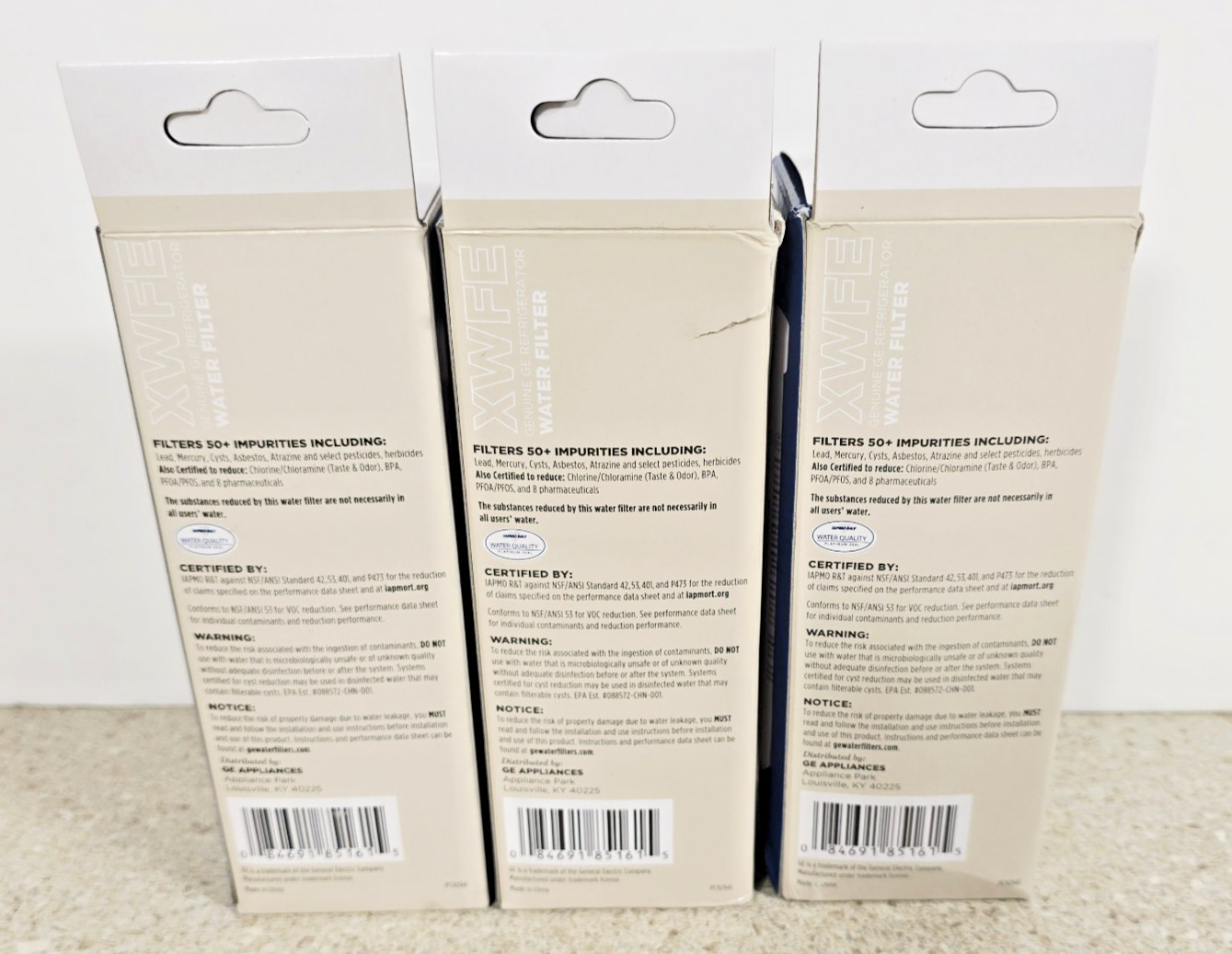 Lot Of 3 OEM GE XWFE Refrigerator Water Filter **NO RFID Chip** 2 Factory Sealed
