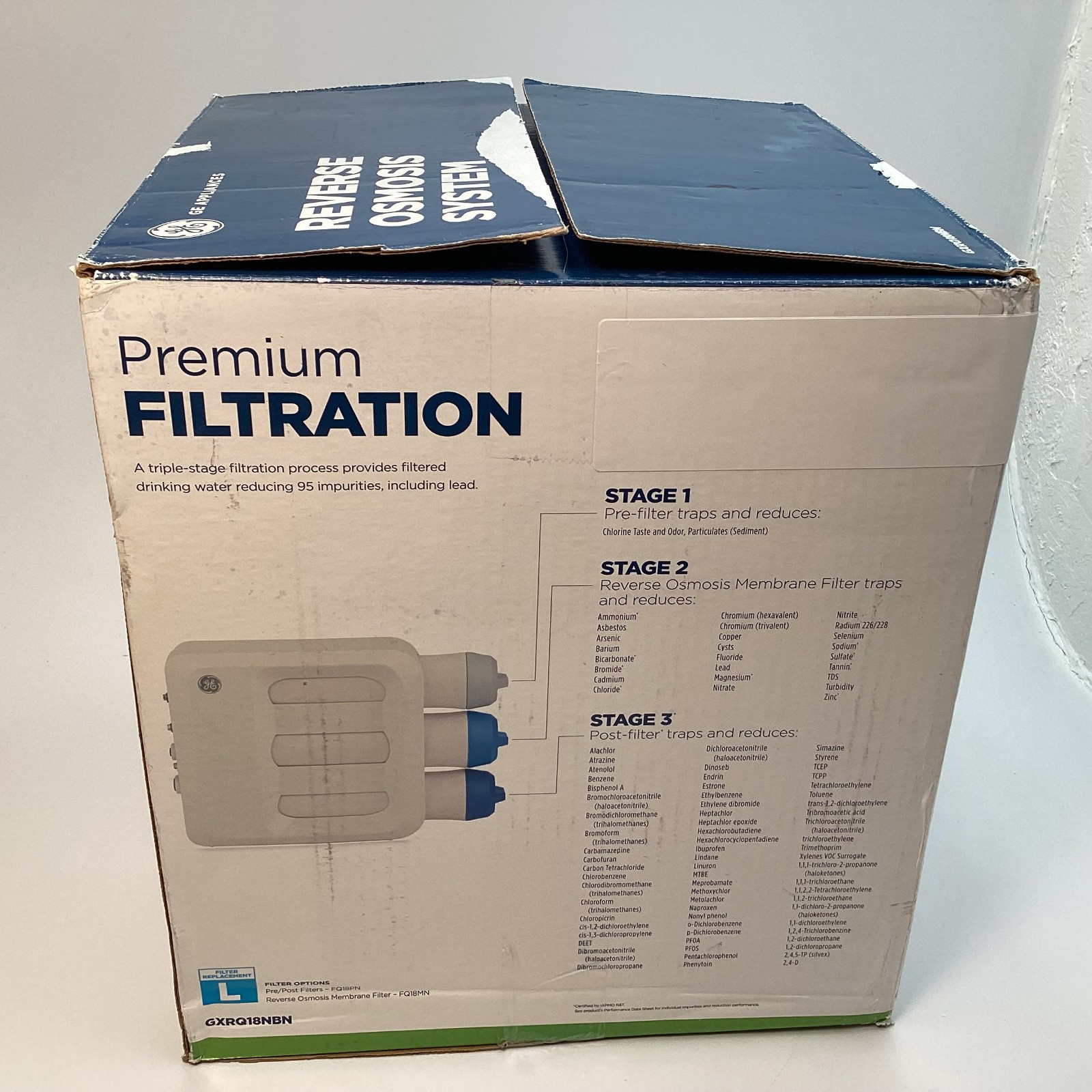 GE Appliances GXRQ18NBN Reverse Osmosis Under Sink Water Filtration System