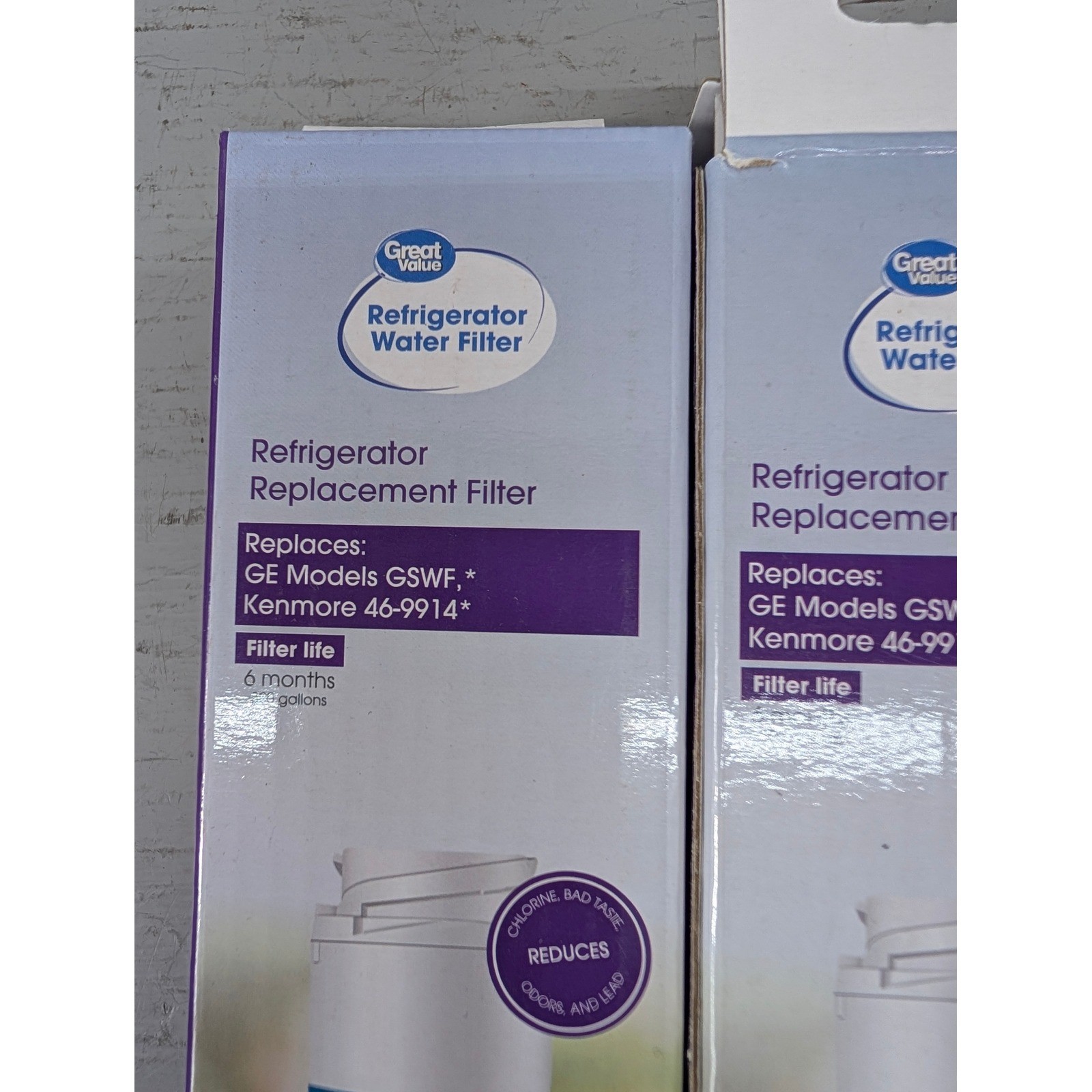 3 Great Value Refrigerator Water Filter Replaces GE Model RPWF 6months 300 gal