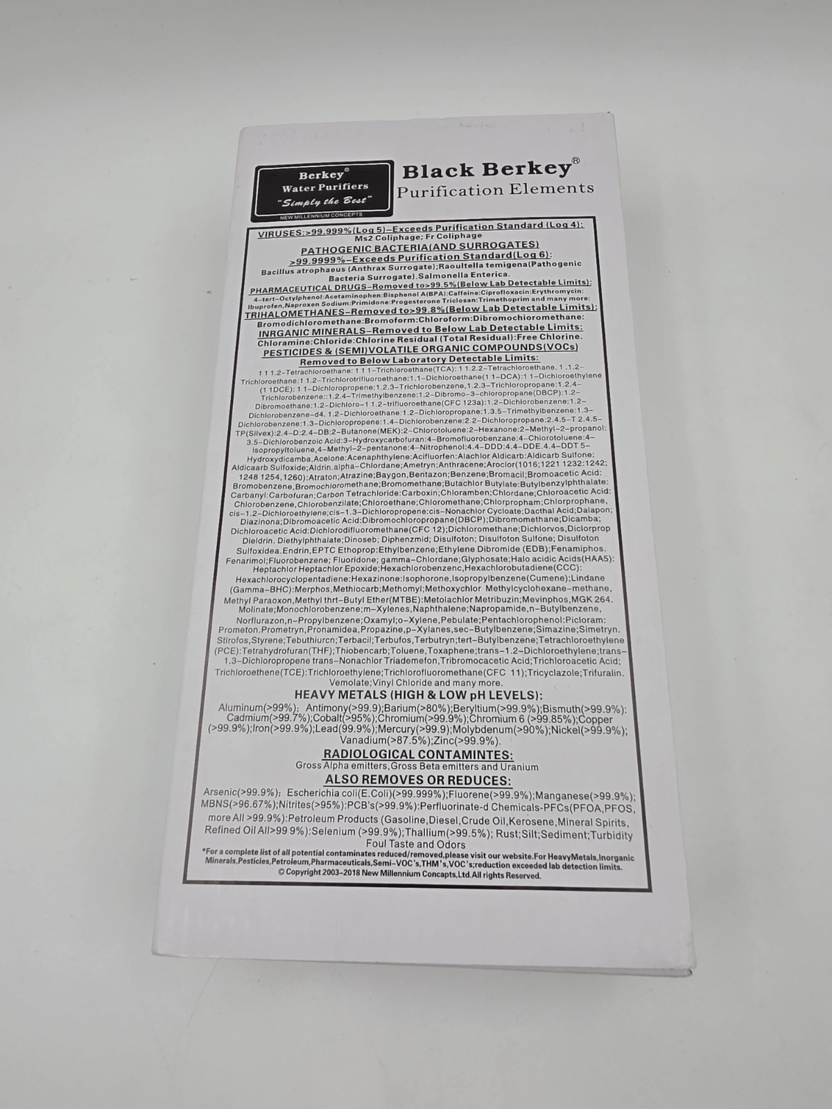 Berkey Black BB9-2 Water Replacement Filters For Berkey Water System