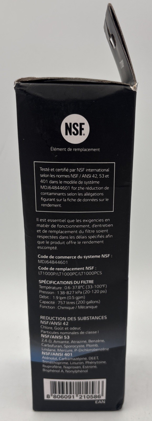LG Water Filter Replacement Cartridge LT1000P/PC/PCS – New