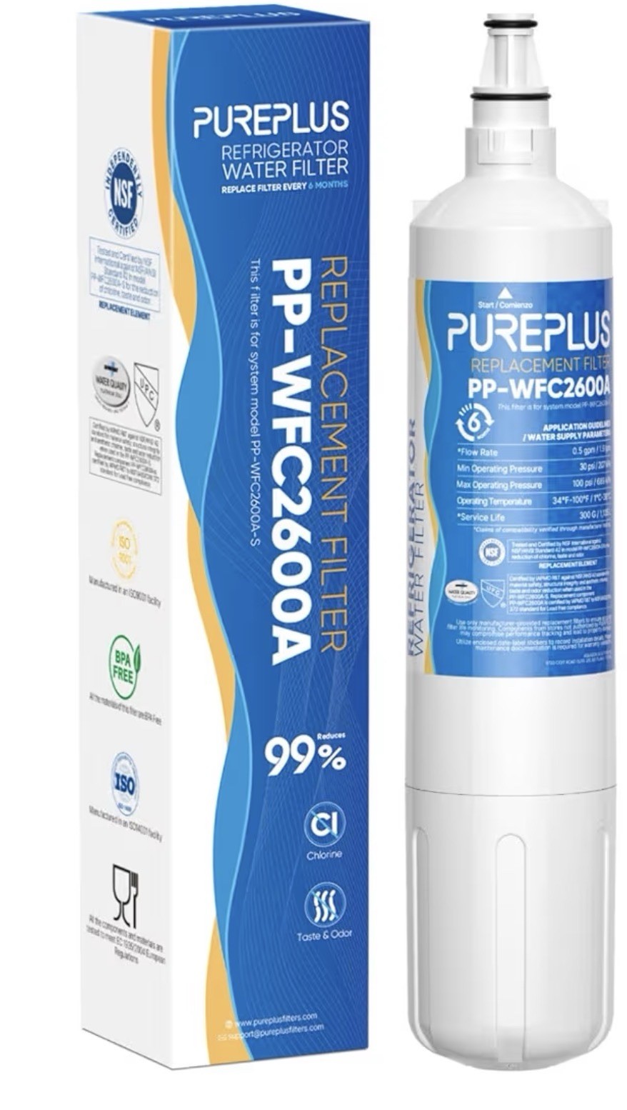 PUREPLUS 4204490 Replacement For Sub-Zero Refrigerator Filter -1 filter