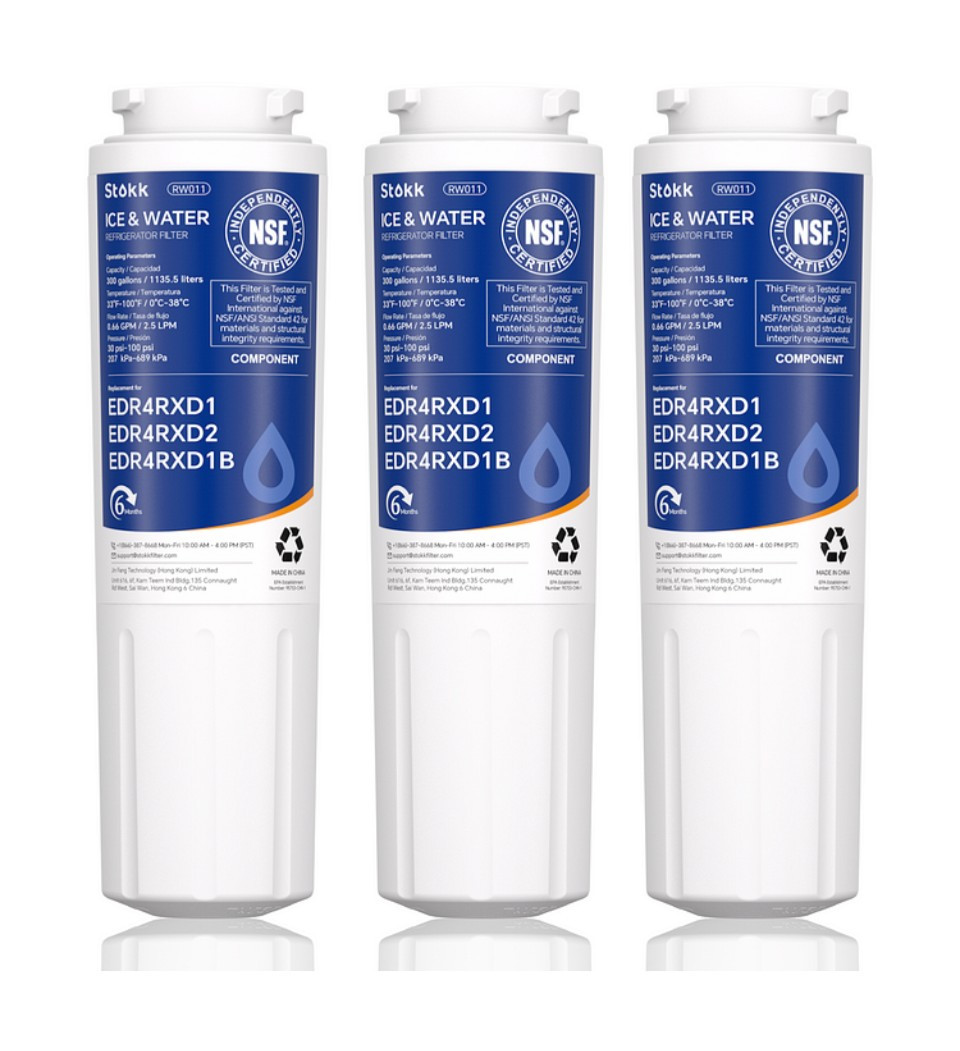 3pk Stokk RW011 Refrigerator Water Filter Replacement Compatible w Multiple Mods