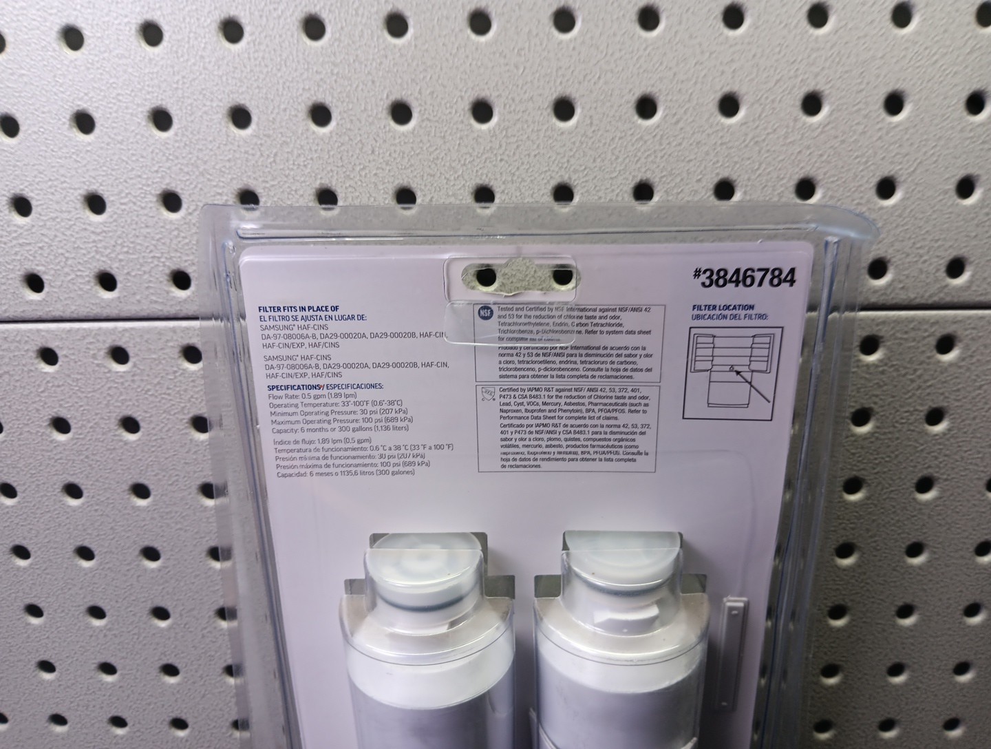 Project Source 3846784 S-2-2 Fridge Water Filter Samsung HAF-CINS 2 Pack (bn)