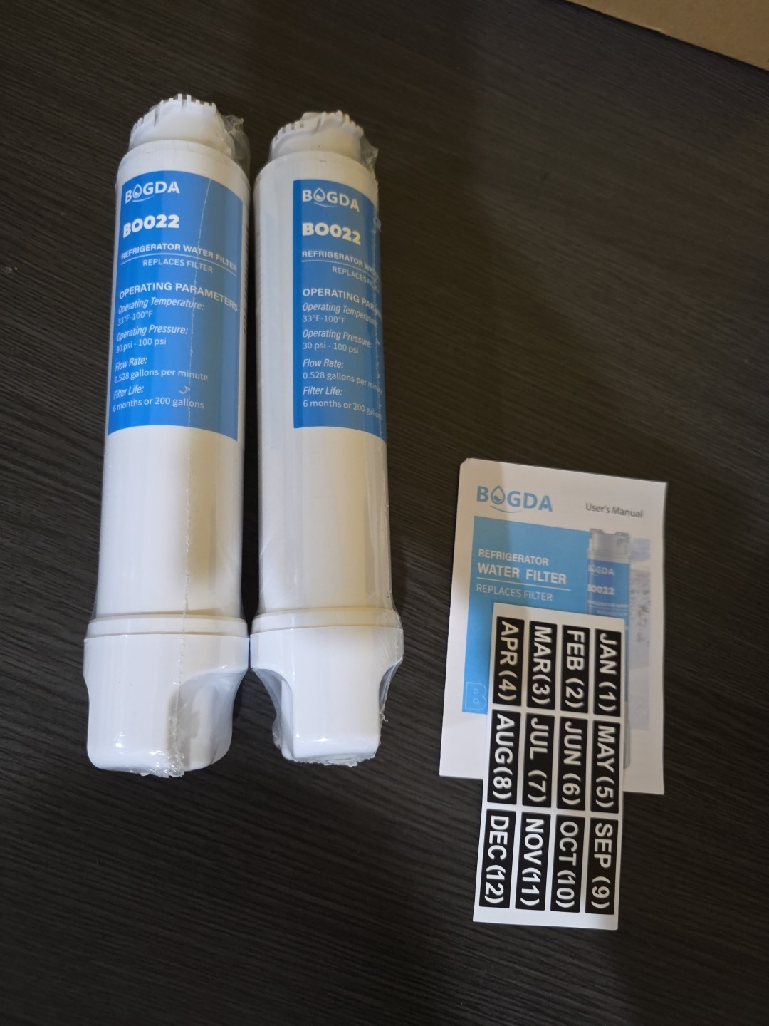 Sealed 2x Bogda 200 Gallons each Water Filter Replacement BO022 White Free Ship