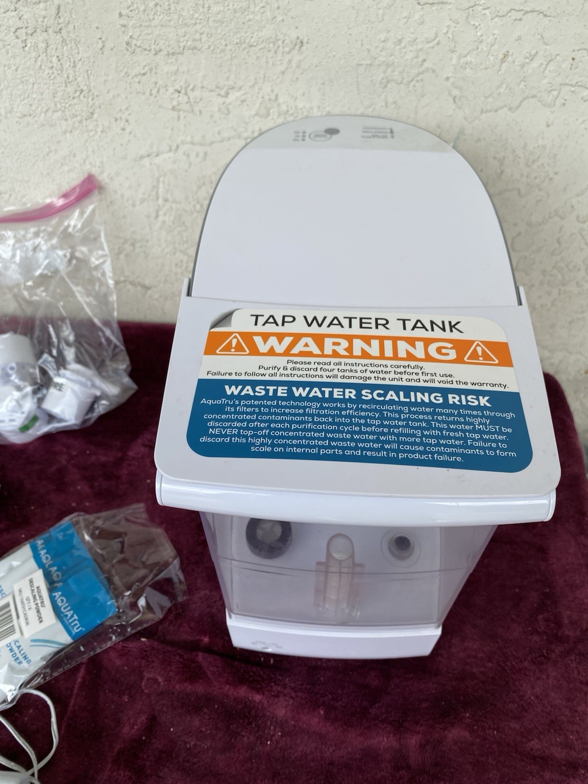 AQUATRU Carafe Countertop 4-Stage Reverse Osmosis Water Purifier System AT100
