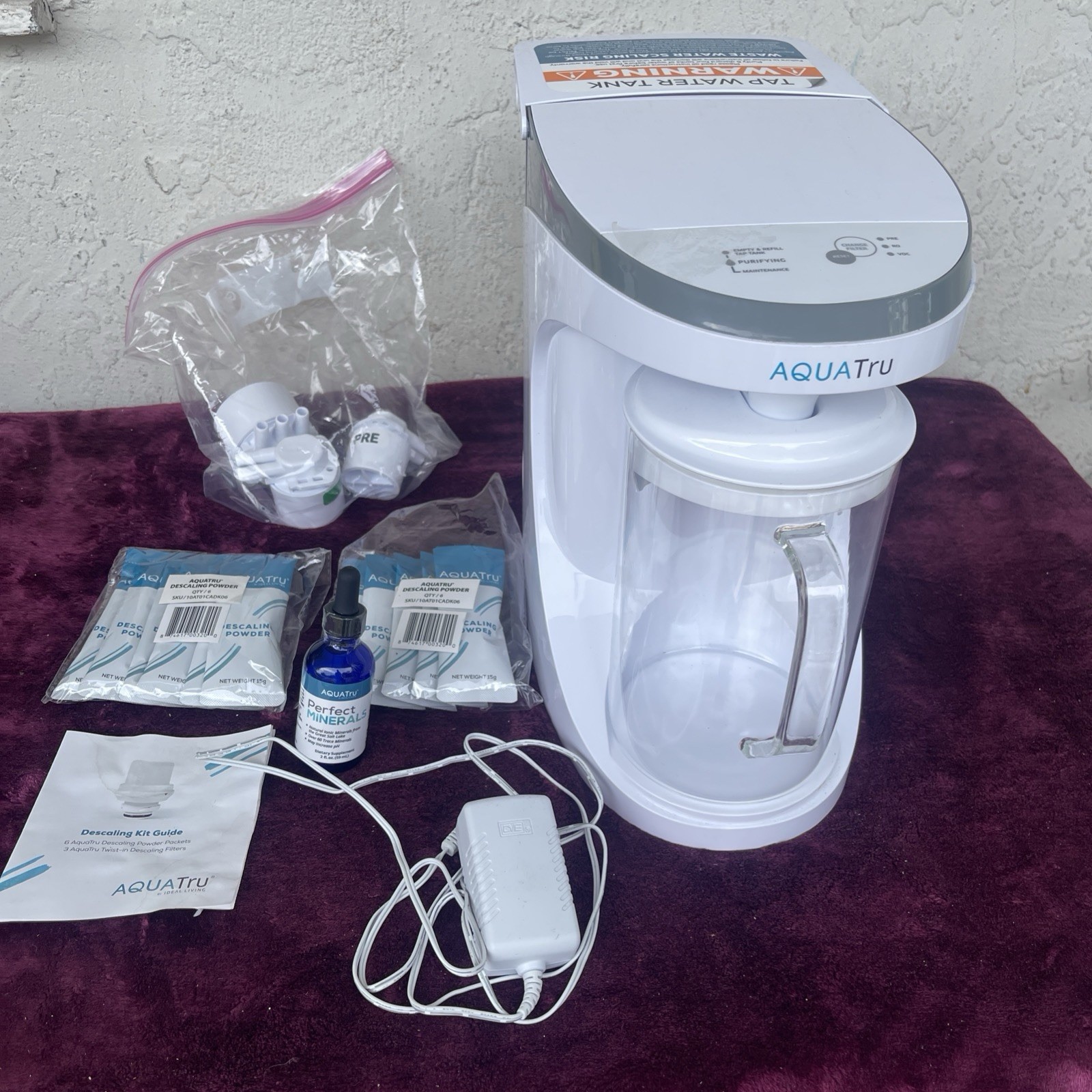 AQUATRU Carafe Countertop 4-Stage Reverse Osmosis Water Purifier System AT100