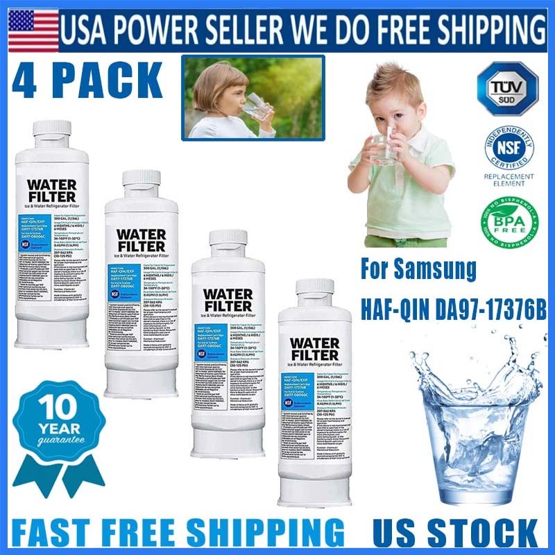 4-PACK FOR Samsung DA97-17376B HAF-QIN/EXP REFRIGERATOR Water Filter new