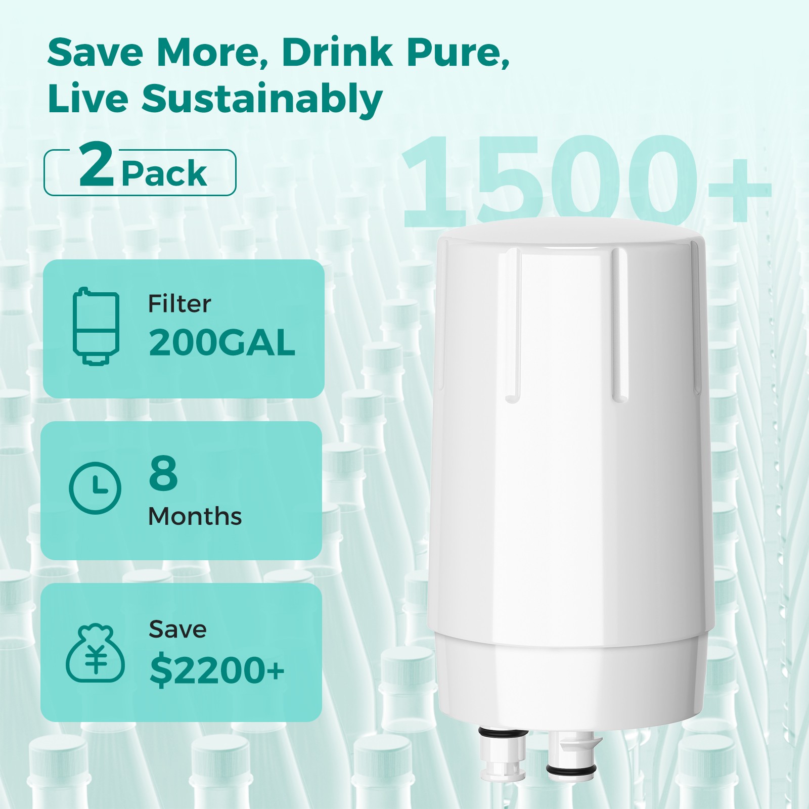 Brita® Tap Water Filter Replacement NSF Certified Reduce Chlorine Odor 2-Pack