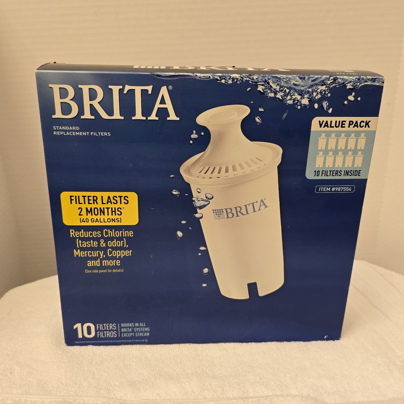 Brita 987554 Pitcher Standard Replacement Filters – 10 Pack Brand New