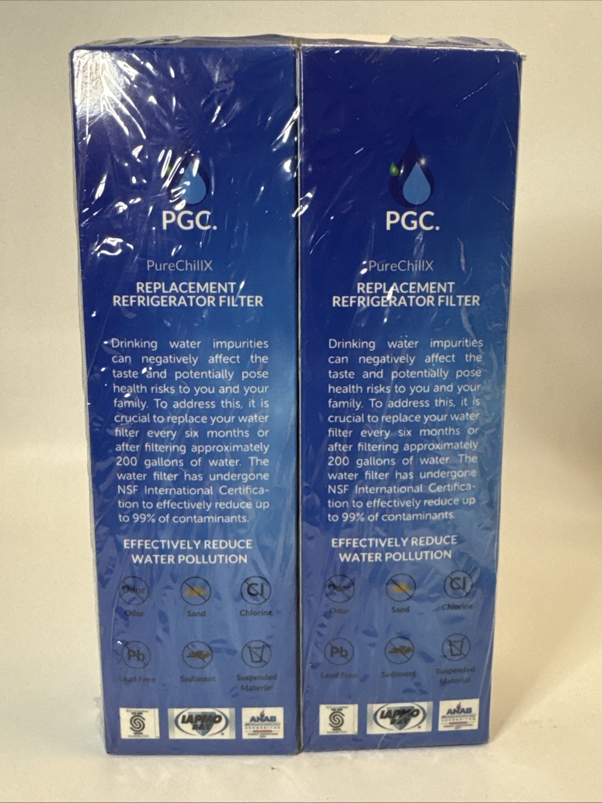 2 Pck Fridge Filter -,W10295370A – EDR1RXD1 – WHR1RXD1 – PGC MODEL Z001