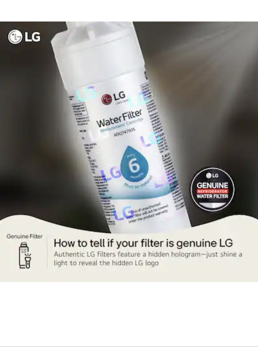 LG LT1000P/PC/PCS Refrigerator Water Filter Replacement