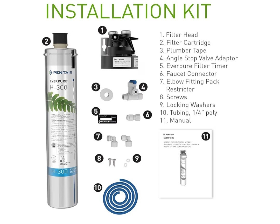 Pentair Everpure Drinking Water System H-300-NXT -300 Gallons New