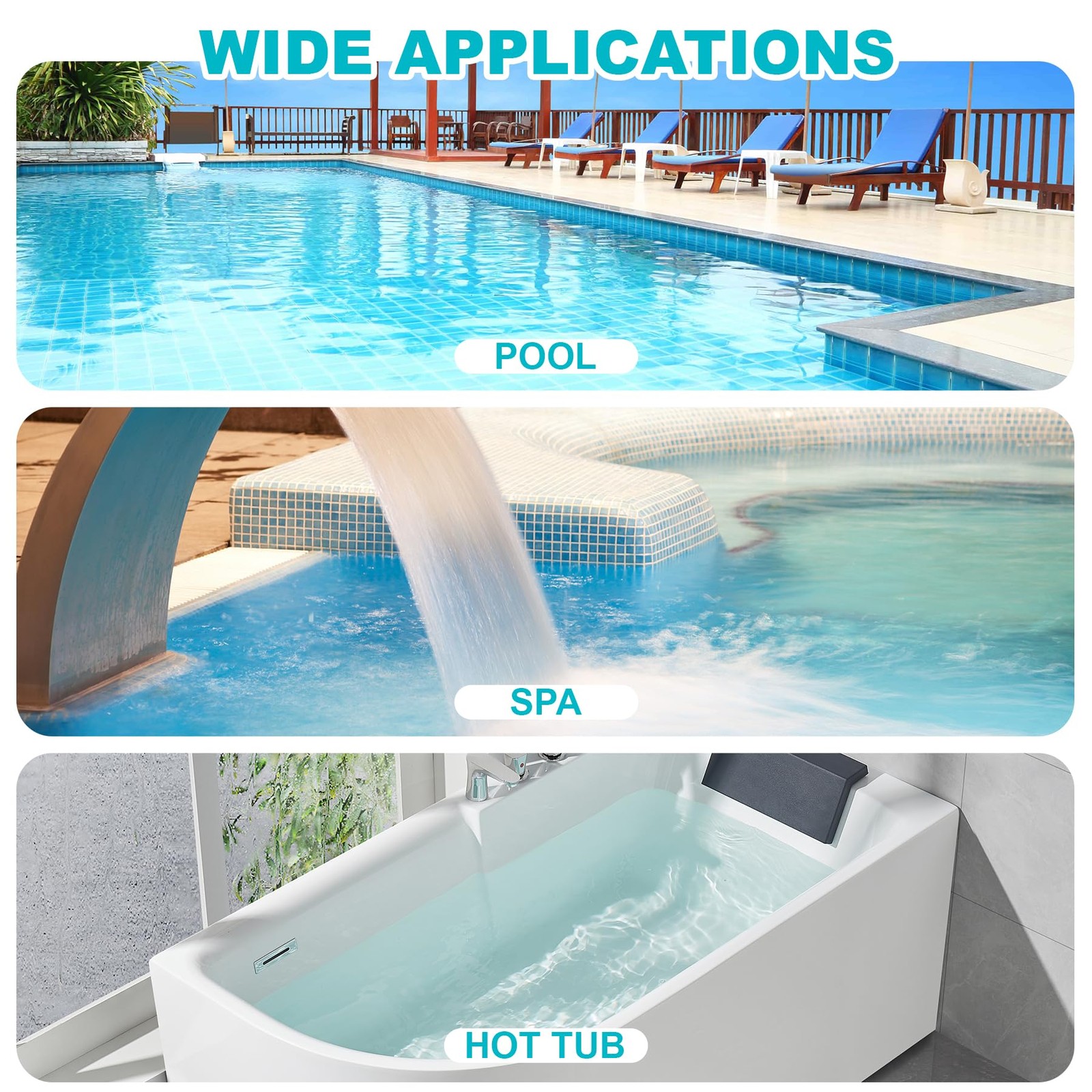 Salt-Water Pool Test Strips Kit: 25 Counts 8-in-1 for Salt Water Pool…