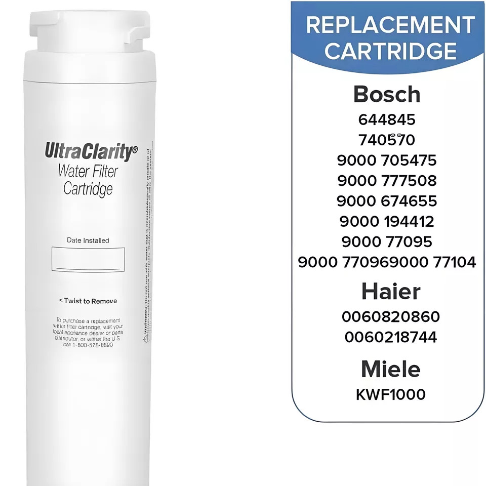 (1-6 Pcs)Bosch Ultra Clarity 9000 674655 Refrigerator Water Filter Replacement