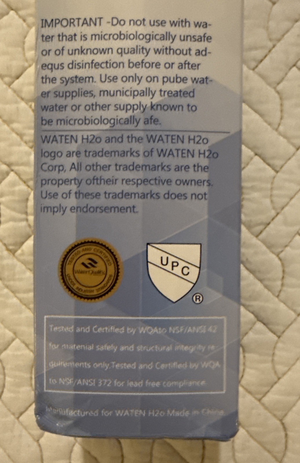 NIB Waten ULTRAWF 469999 New Replacement Water Filter for Frigidaire Kenmore