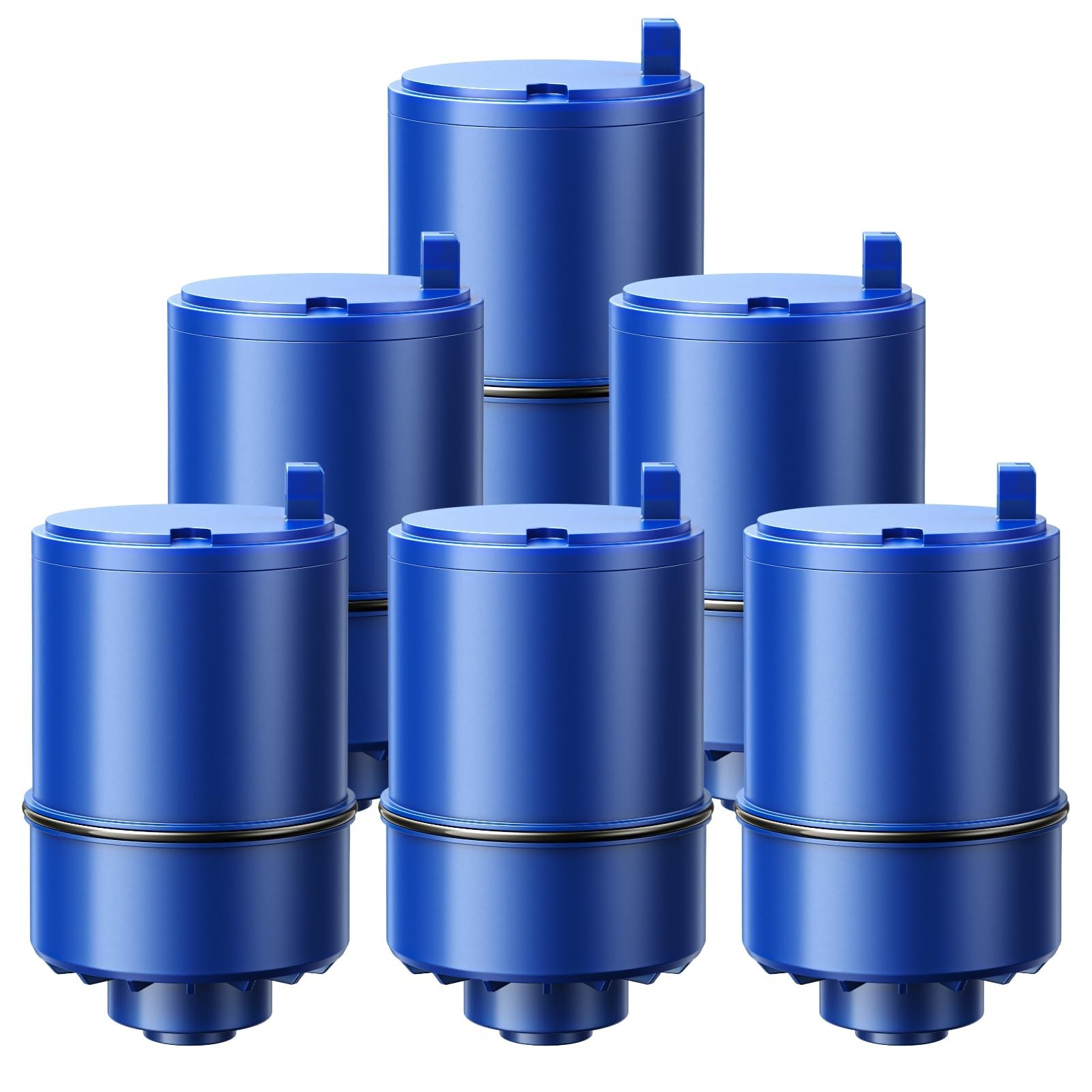 6 Pack Faucet Mount Replacement Filter – 3-in-1 Mineral Filtration, Lead Removal