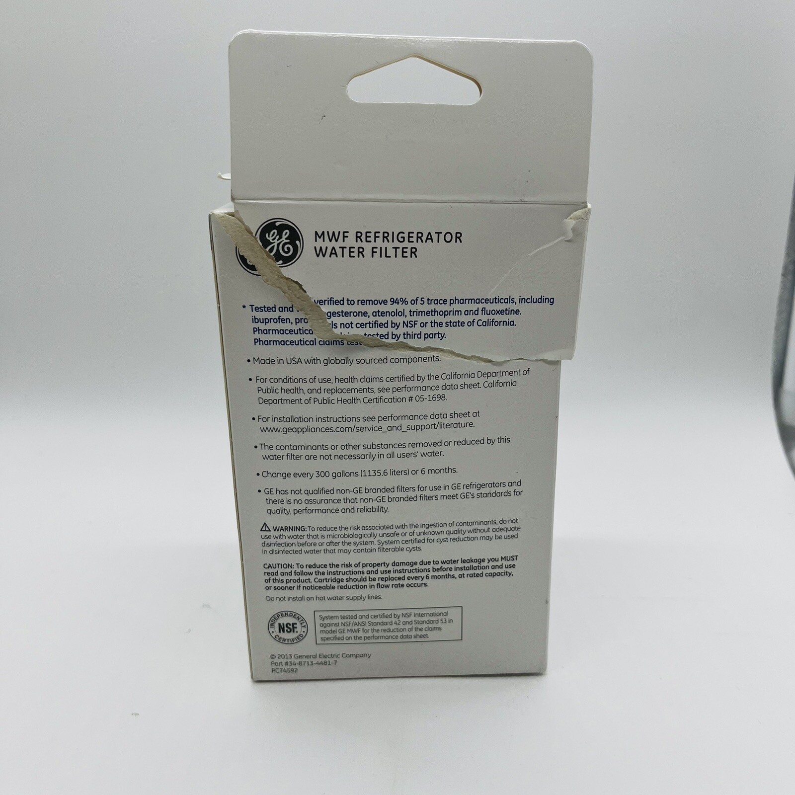 Genuine GE Appliances MWF Replacement Refrigerator Water Filter Sealed