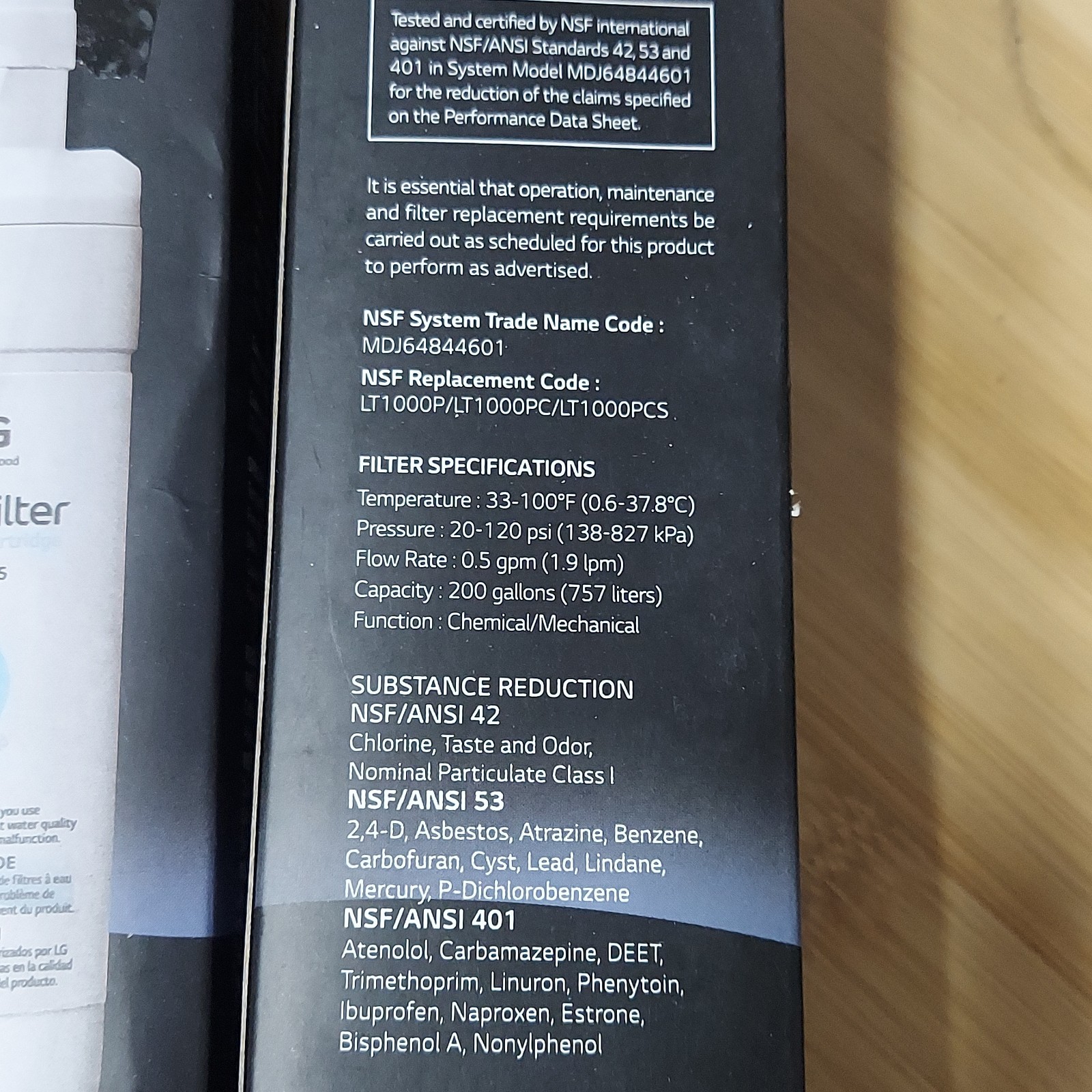 LG LT1000P PC PCS Refrigerator Water Filter Replacement – 2 Pack Lot Filters NEW