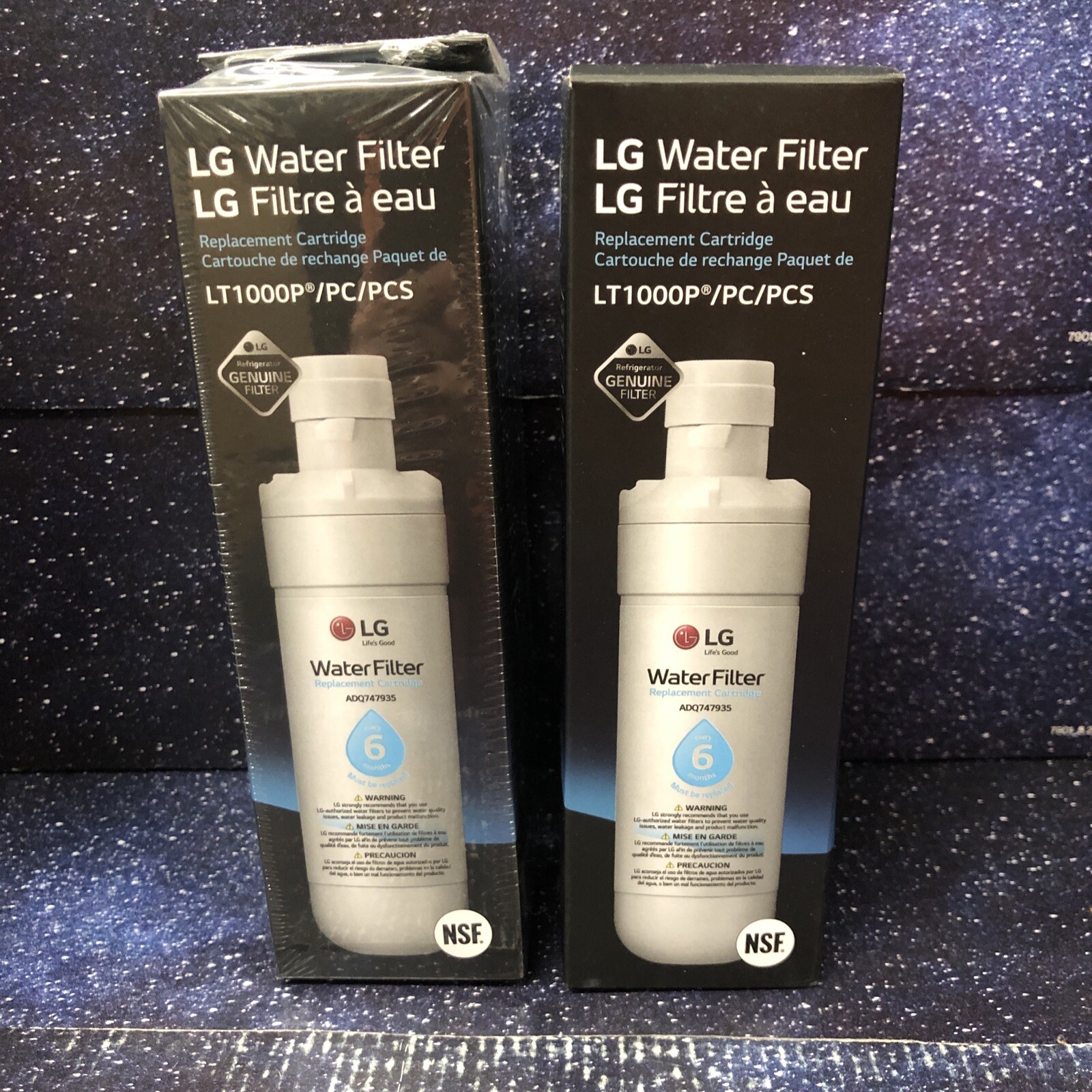 2 Pack – LG LT1000P2 Refresh Refrigerator Ice Water Filter Open Box, READ DESC.