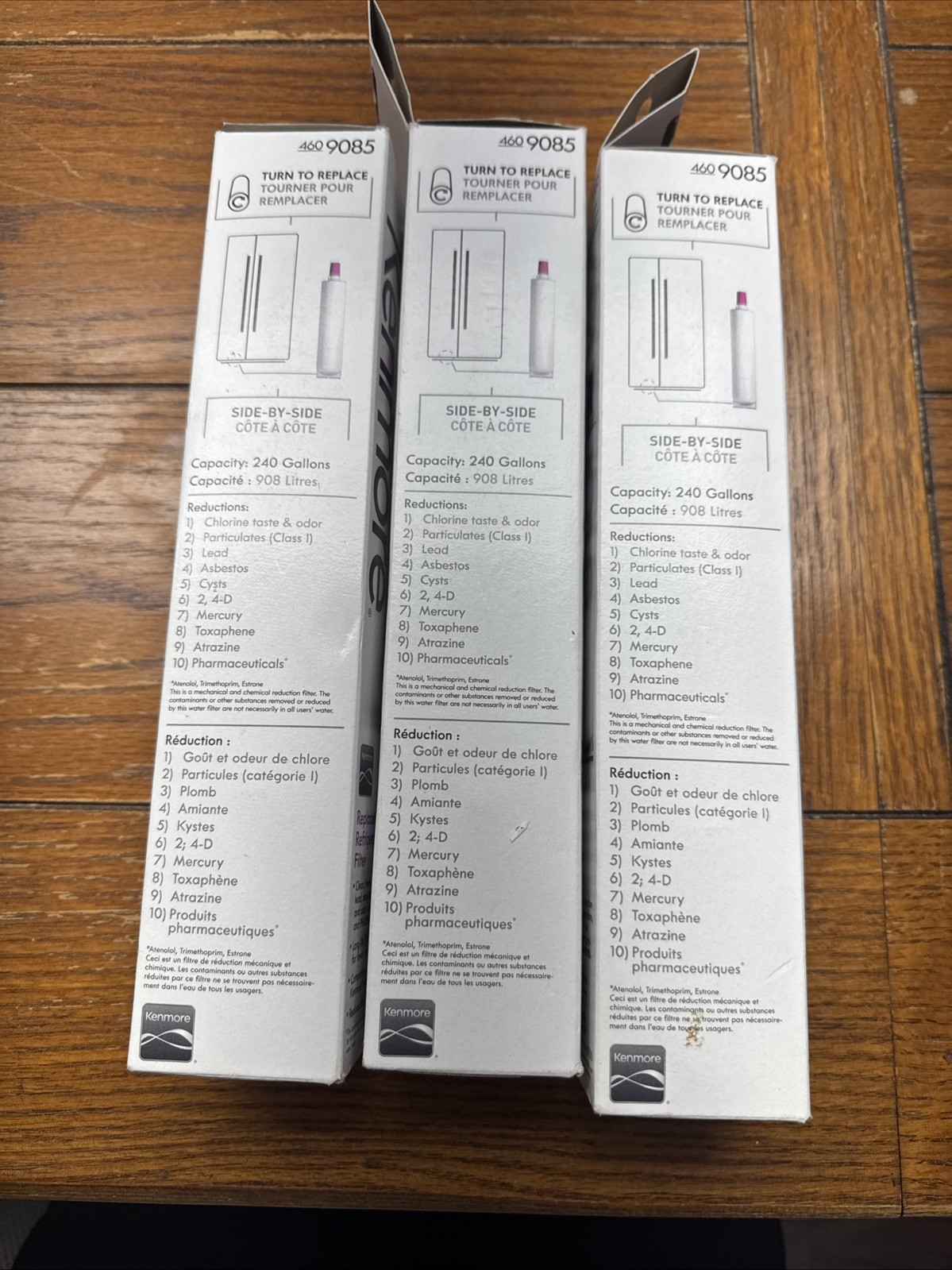 New Lot of 3 Kenmore 9085 Replacement Refrigerator Water Filter 4609085