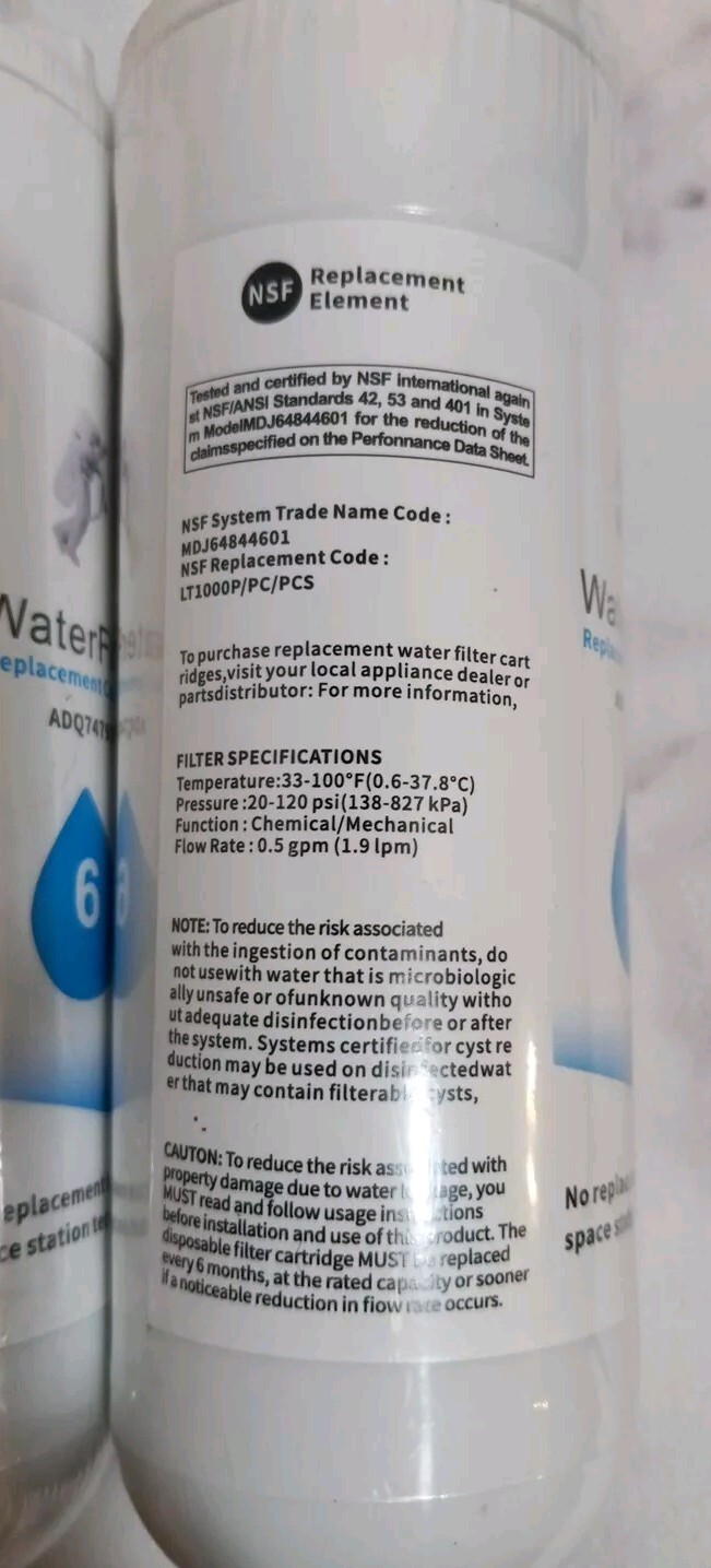 Unbranded Replacement Refrigerator Water Filters ADQ747935 Lot Of 4 Without…