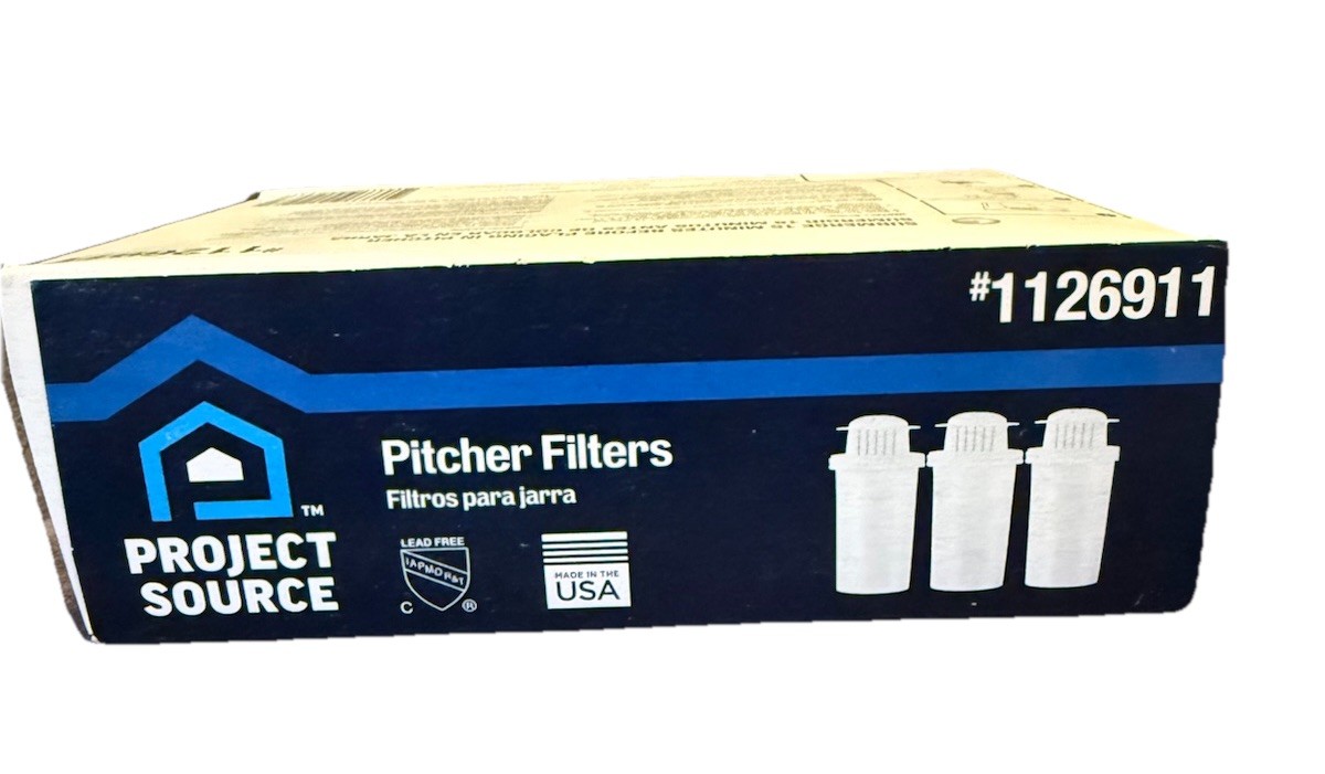 Brita Compatible Project Source 3 pack Water Pitcher Filters Made In USA NEW