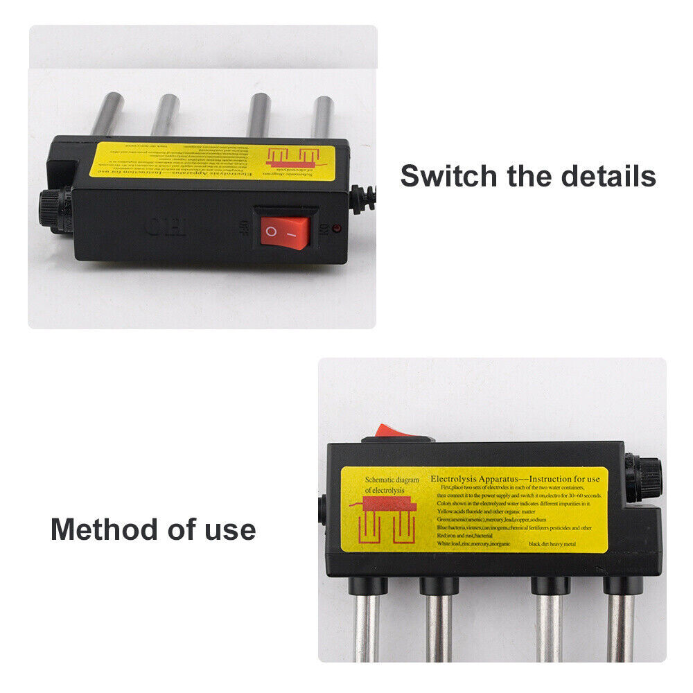 2pcs 110V-220V Water Electrolyzer Test Electrolysis Water Purity Meter PH Tester