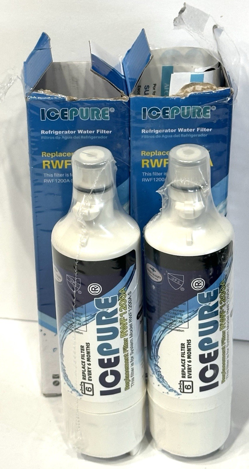 IcePure RWF1200A Replacement Water Filter (2 Pack) NEW Open Box *Ships Free*