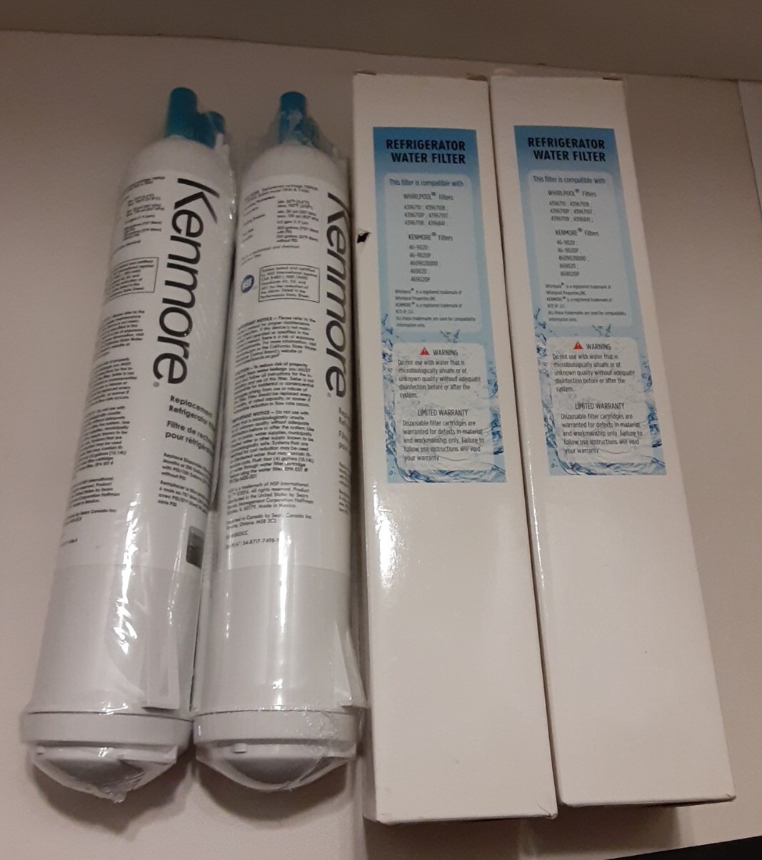 Kenmore & Unbranded Replacement refrigerator Water Filters 4609083 Lot of 4(2…