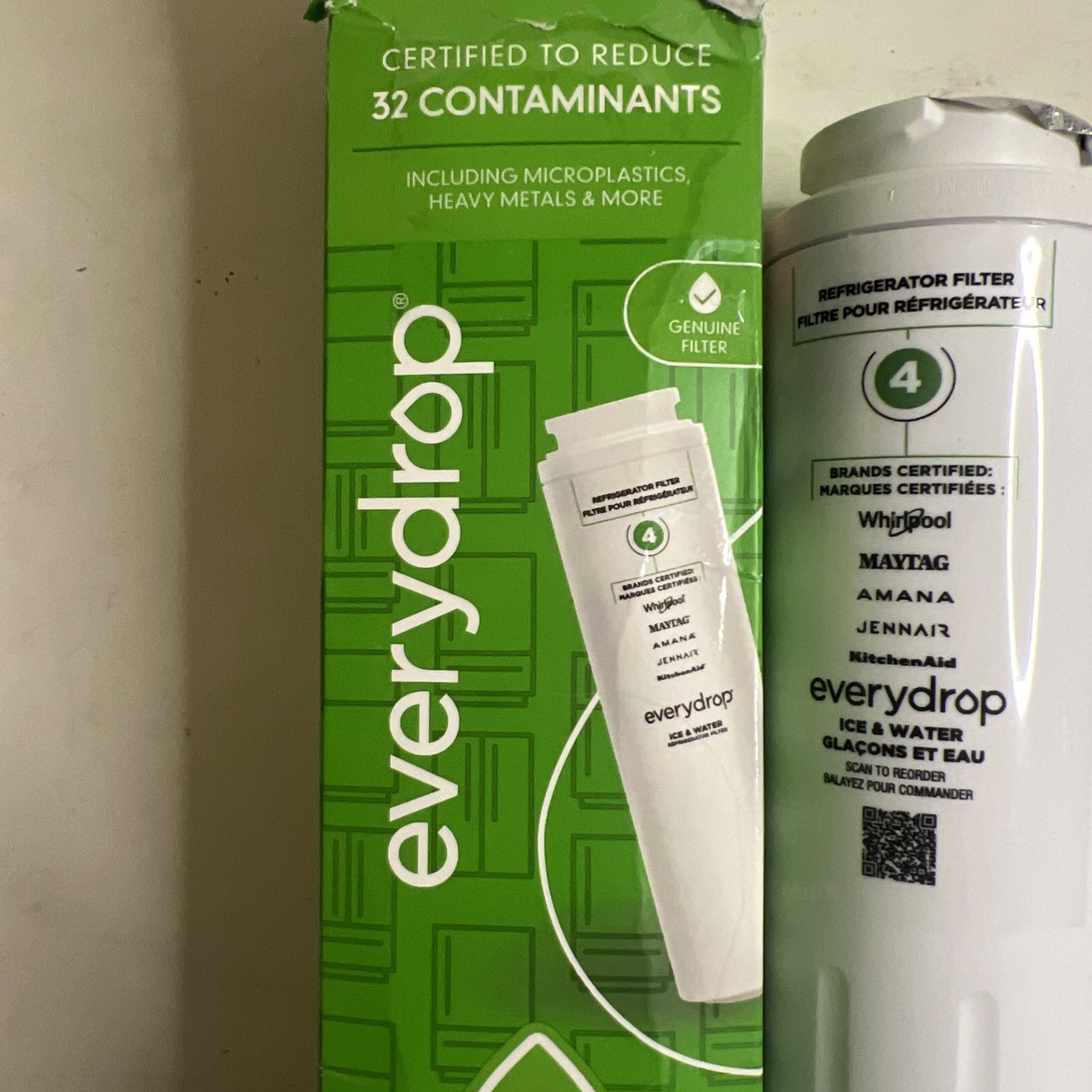 EveryDrop Water Filter 4 – EDR4RXD1 Ice and Water Refrigerator