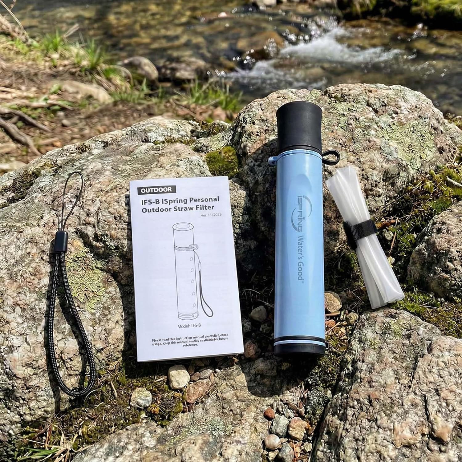 IFS-B Personal Water Straw, Replaceable Advanced Filter, Removes Micro-Organisms