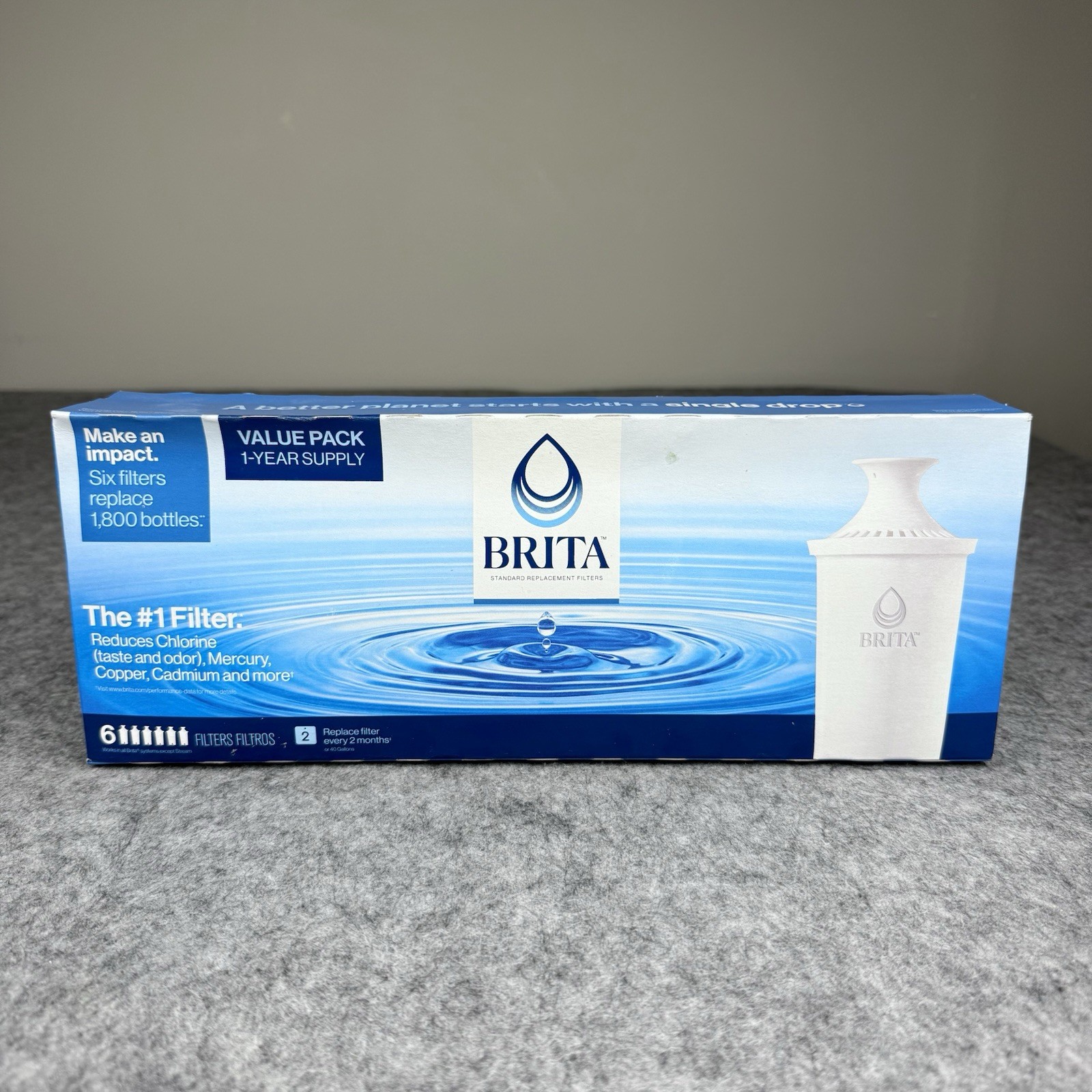 NEW 6 Pack Brita Original Replacement Filters For Pitchers FREE SHIPPING