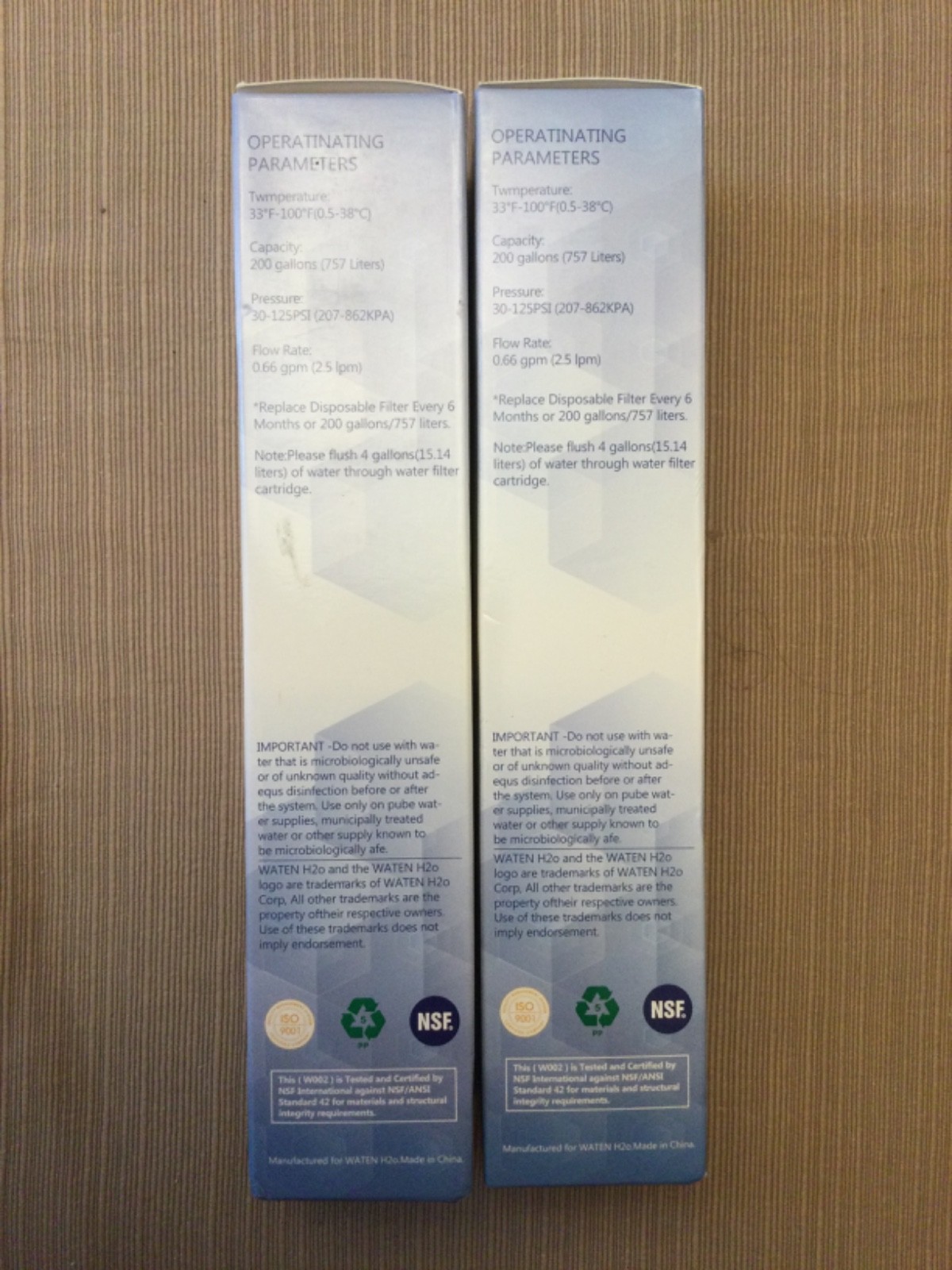 NEW 2 Pack Waten H20 Replacement Water Filter ULTRAWF 469999 Frigidaire Kenmore