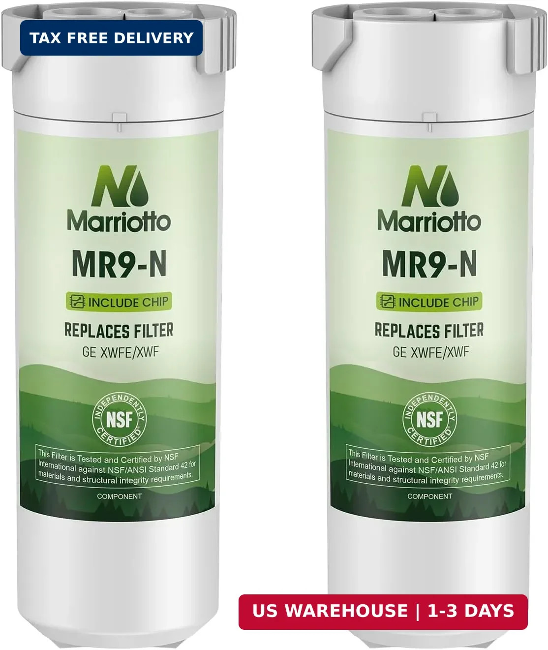 MARRIOTTO Water Filter Compatible with XWFE (Built-in CHIP), Replacement for GE