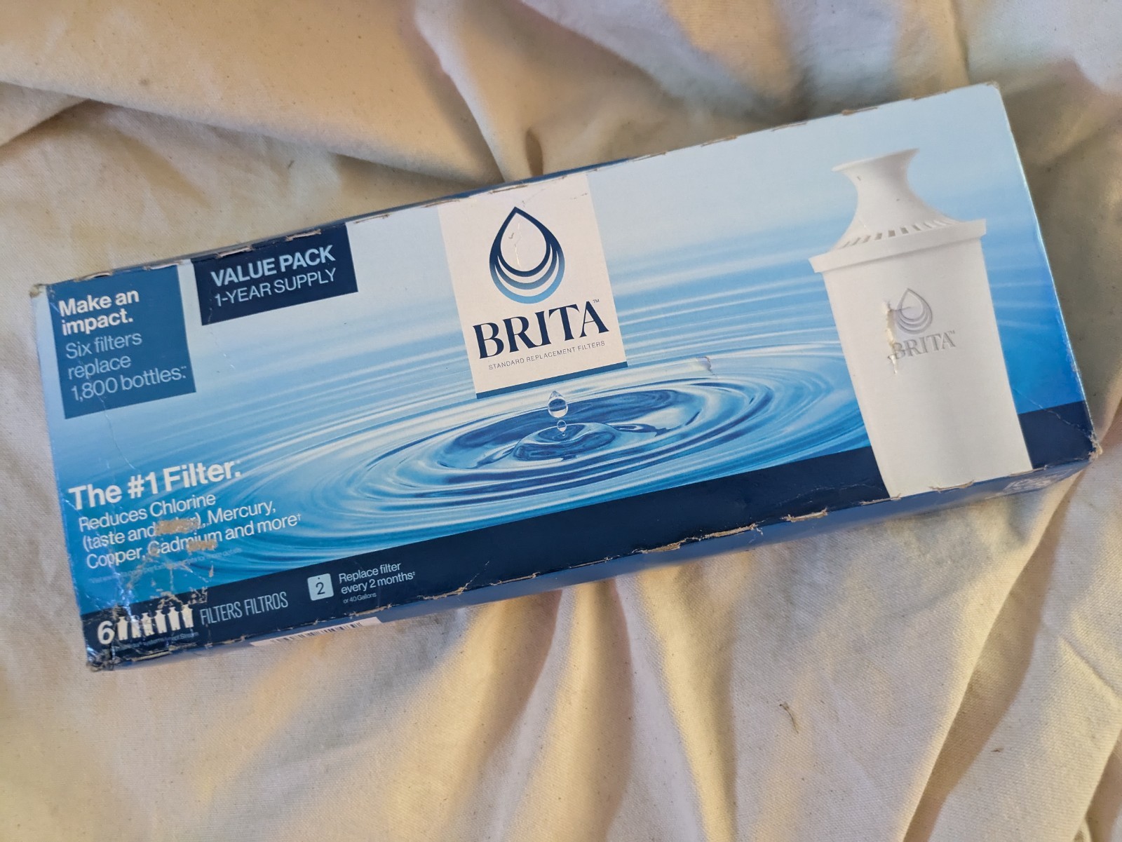 Brita 6 Pack Replacement Water Filter 36417 NEW