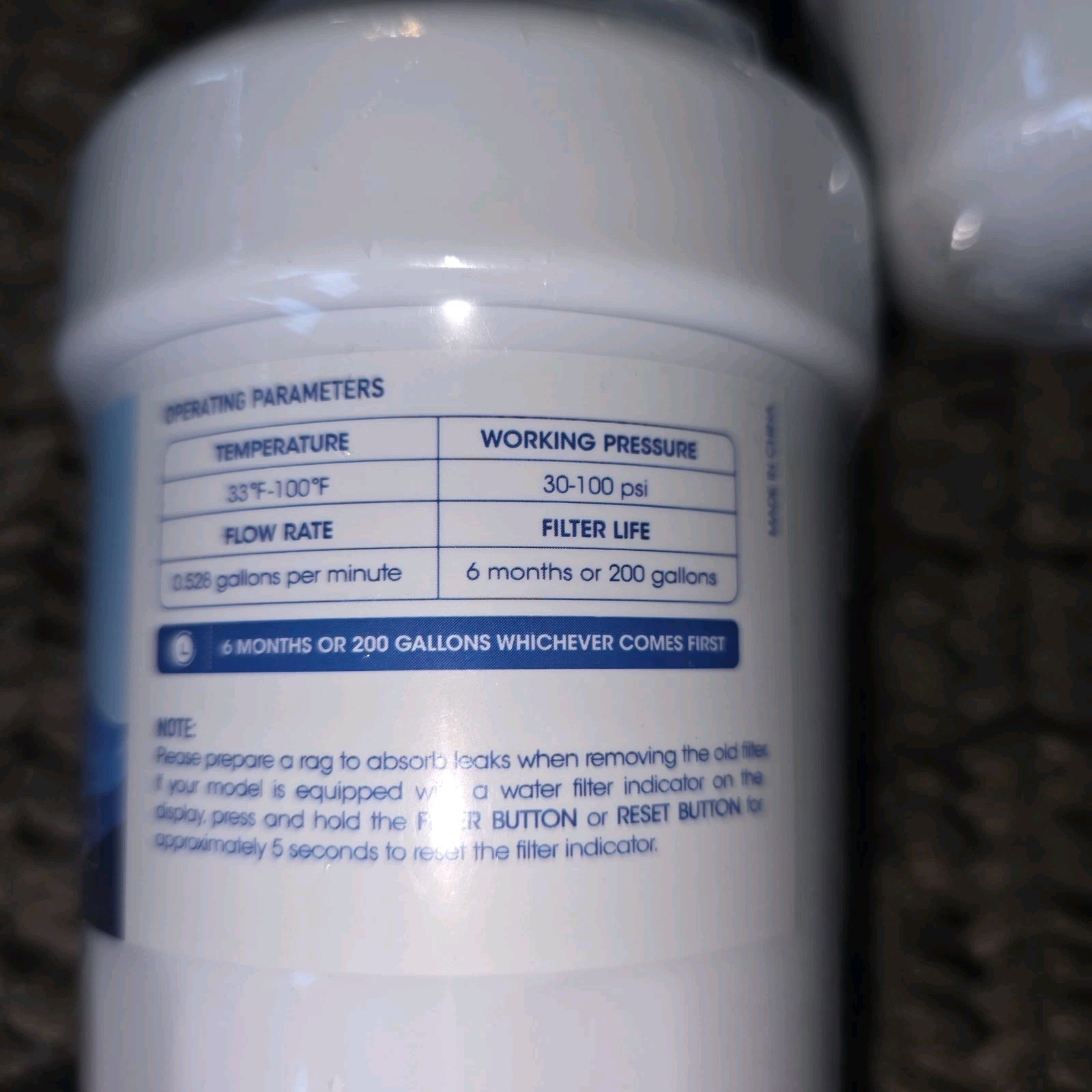 MARRIOTTO MR8 SET OF 2 WATER FILTERS FILTER SET NEW