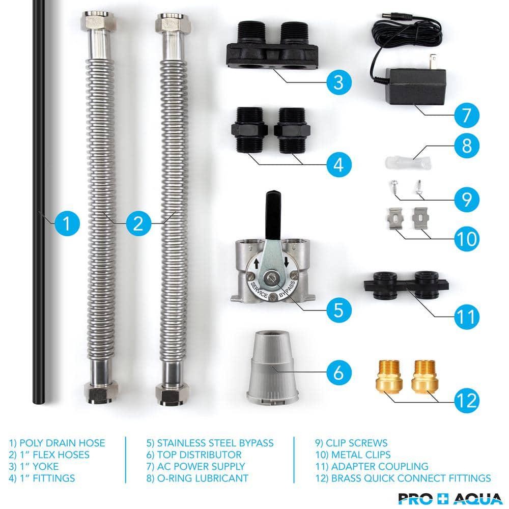 PRO+AQUA Whole House Water Filtration System Reduces Iron, Sulfur, Manganese