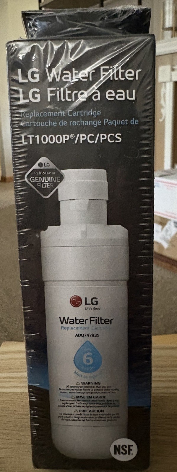 LG LT1000P Water Filter Replacement Cartridge 6 Months