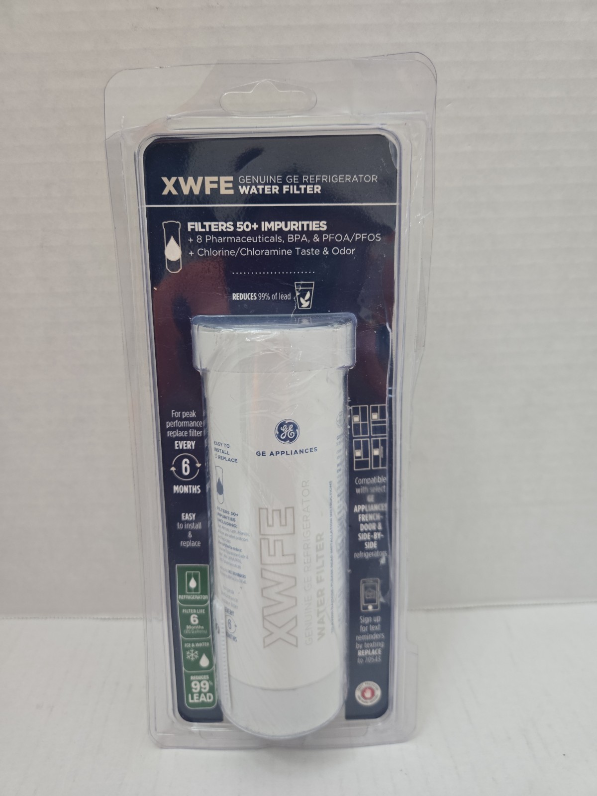 GE XWFE Genuine Refrigerator Water Filter ( WITHOUT CHIP), OPEN BOX – NEW