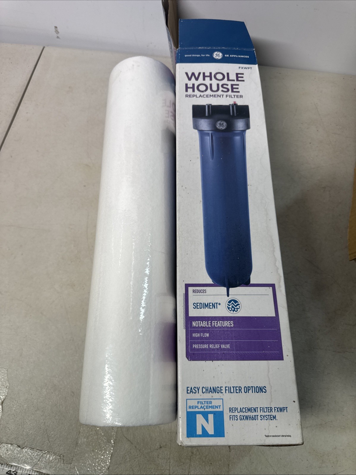 GE Appliances Whole House Replacement Filter FXWPT Fits GXWH60T System