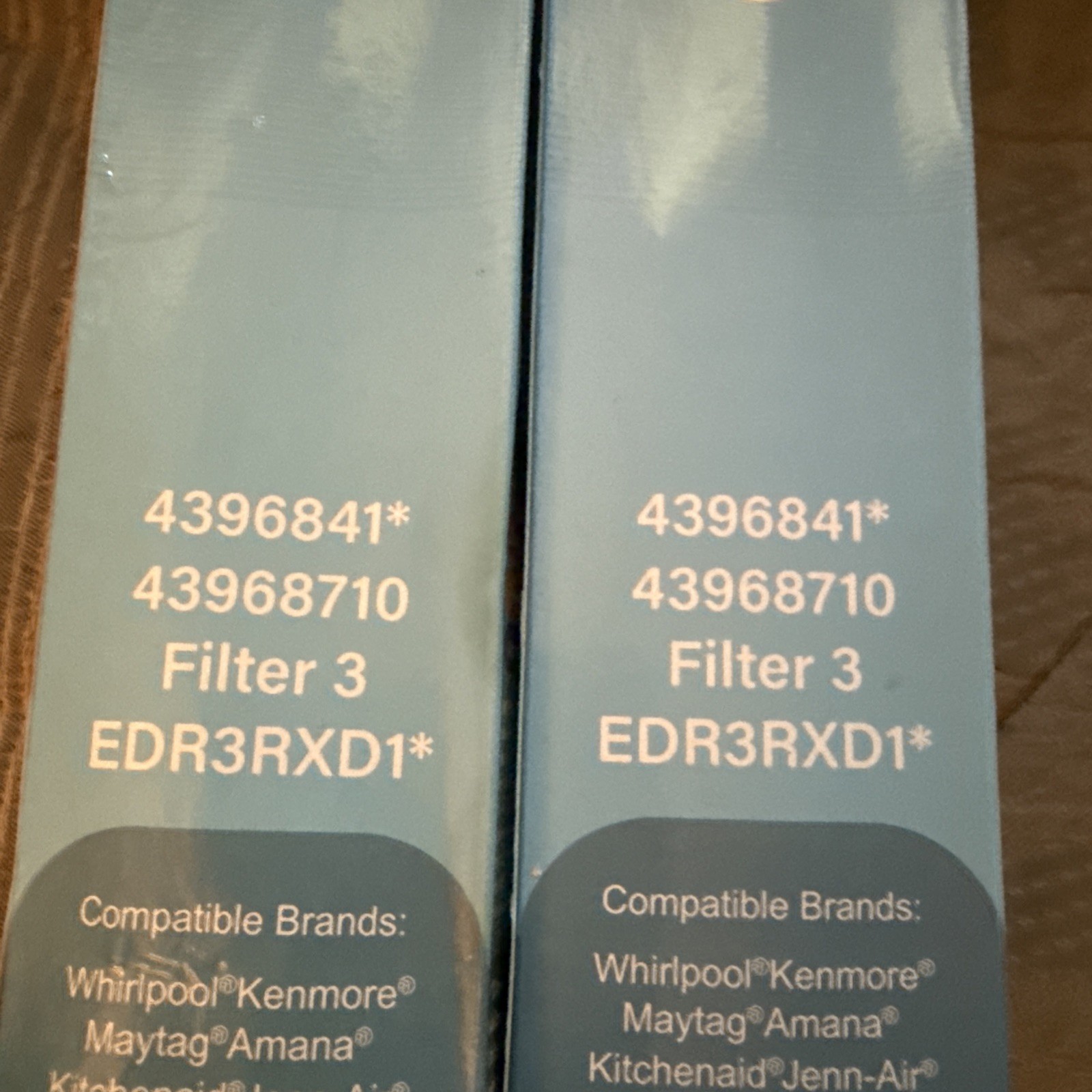 2 DENBLUE REFRIGERATOR Replacement WATER ICE FILTER 3 4396841 43968710 EDR3RXD1