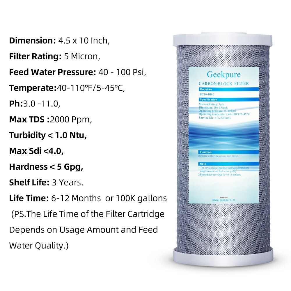 2 Stage Whole House Water Filter System with 10 Inch Housing-1 Inch In&Out