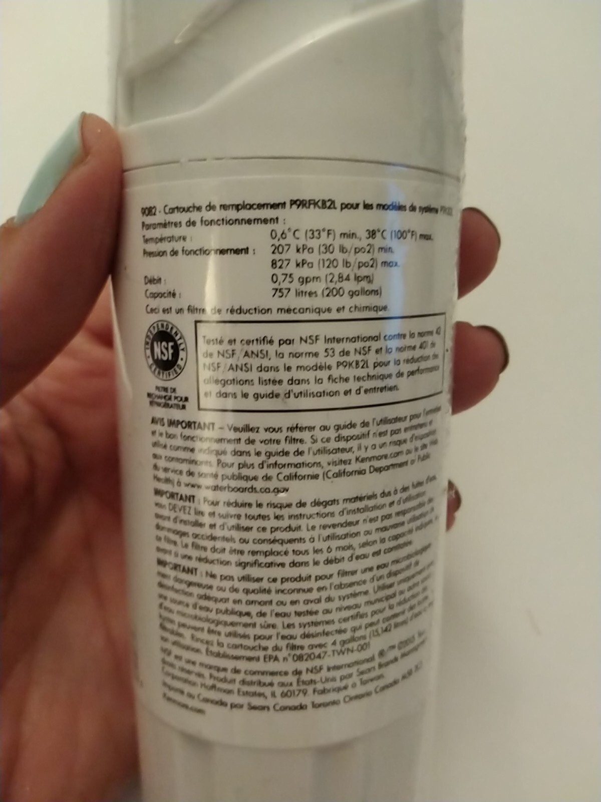 9082 Replacement Refrigerator Filter for Kenmore 46-9082 NEW SEALED
