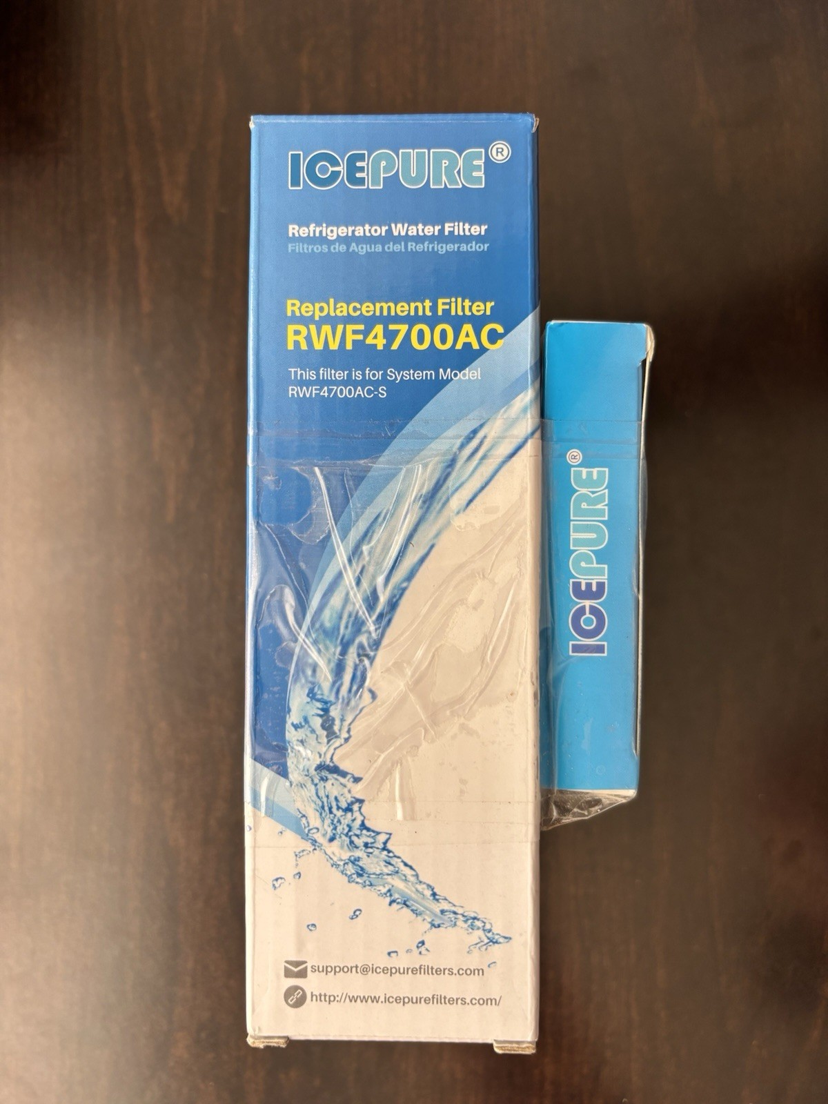 (2) ICEPURE RWF4700AC Filters With Air Filter (AF004) & Reset Tool