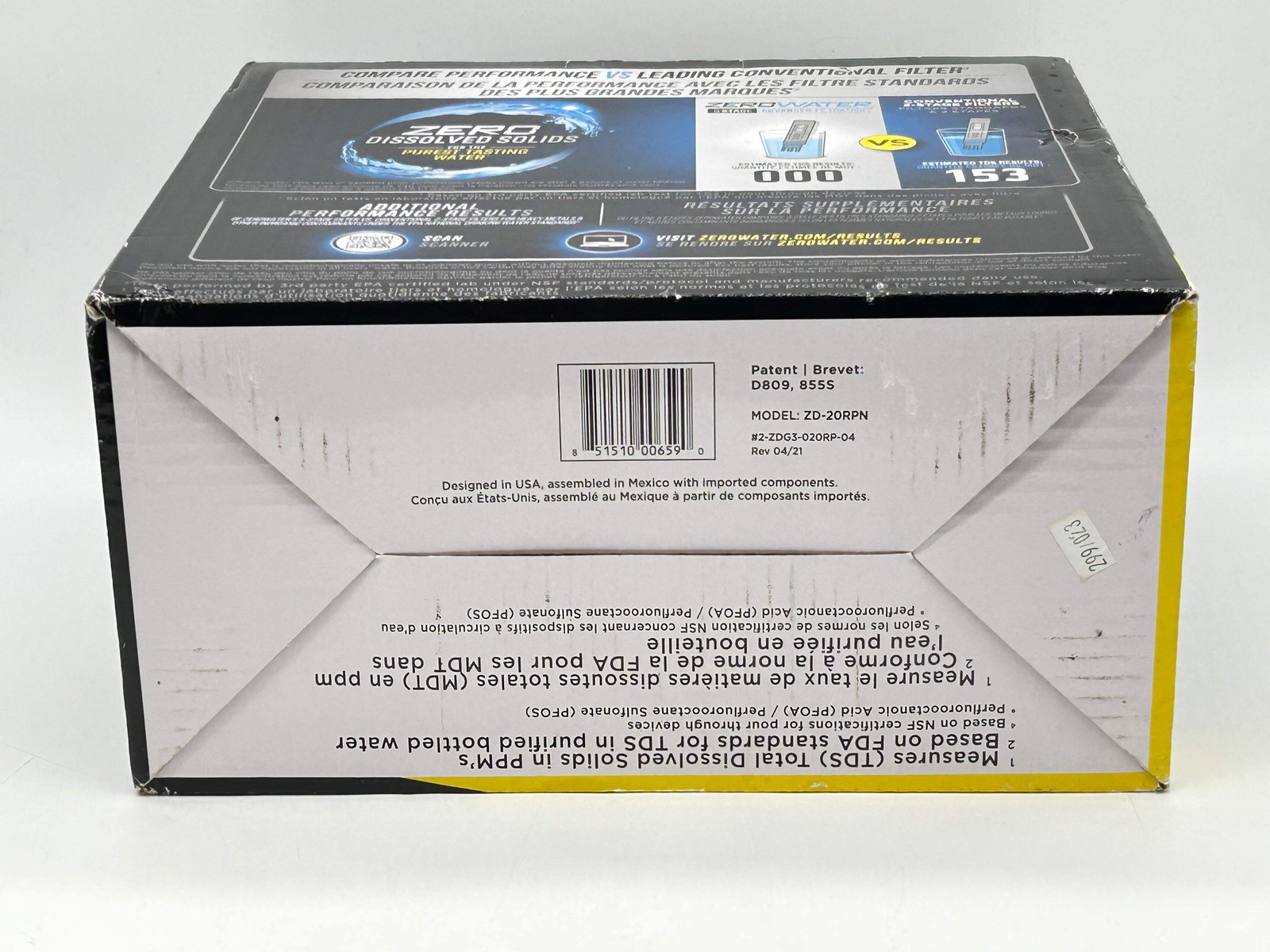 Zero Water (ZD-20RPN) 5-Stage Advanced Filtration Water Filter New In Box