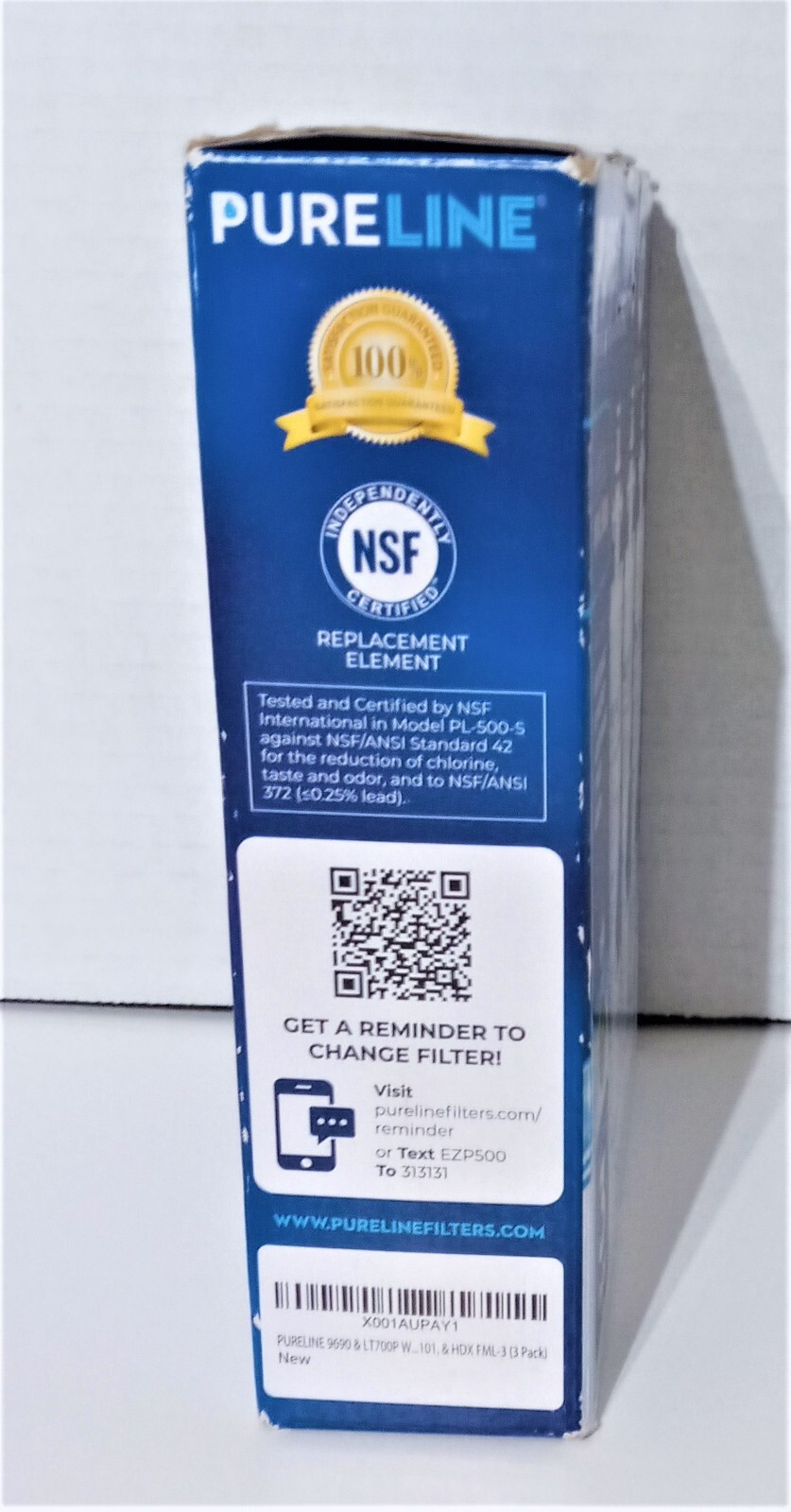 New PureLine 3 Pcs Model PL-500 Set Refrigerator Water Filters LT700P Open Box